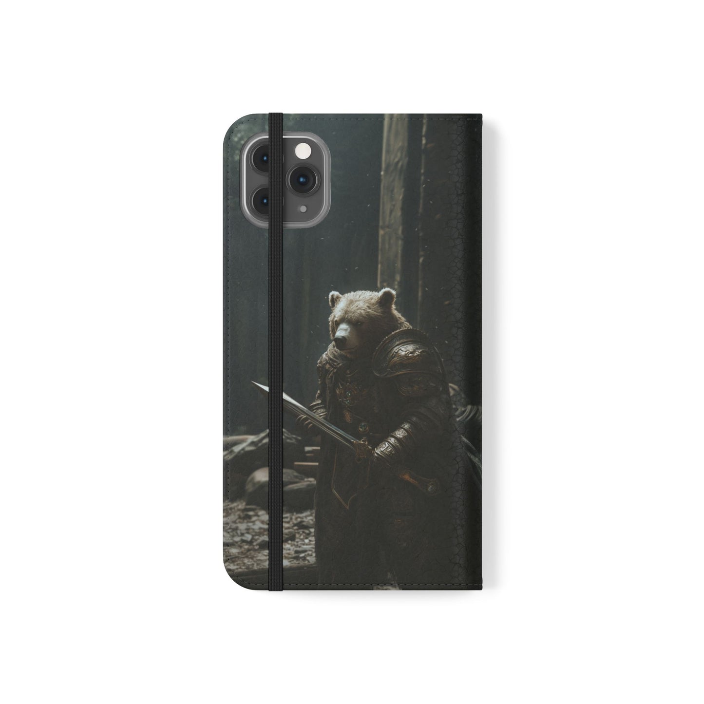 Medieval Bear Warrior Knight - Wallet Flip Case
