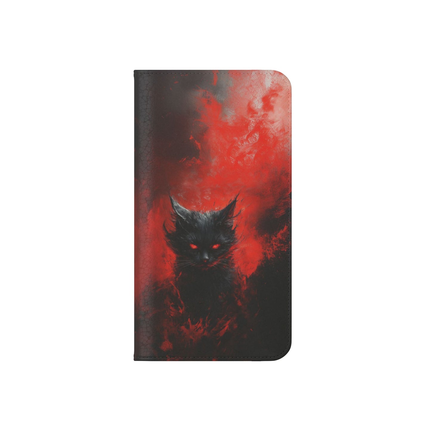 Fire Demon Black Cat - Wallet Flip Case