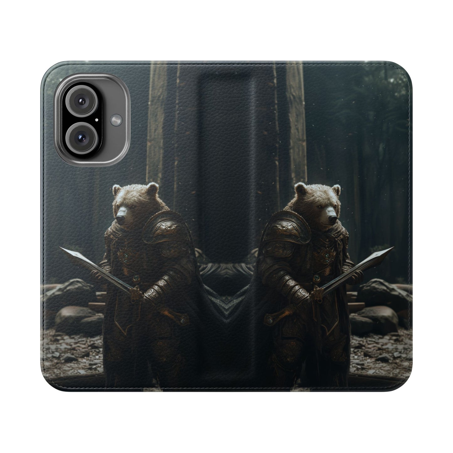 Medieval Bear Warrior Knight - Wallet Flip Case