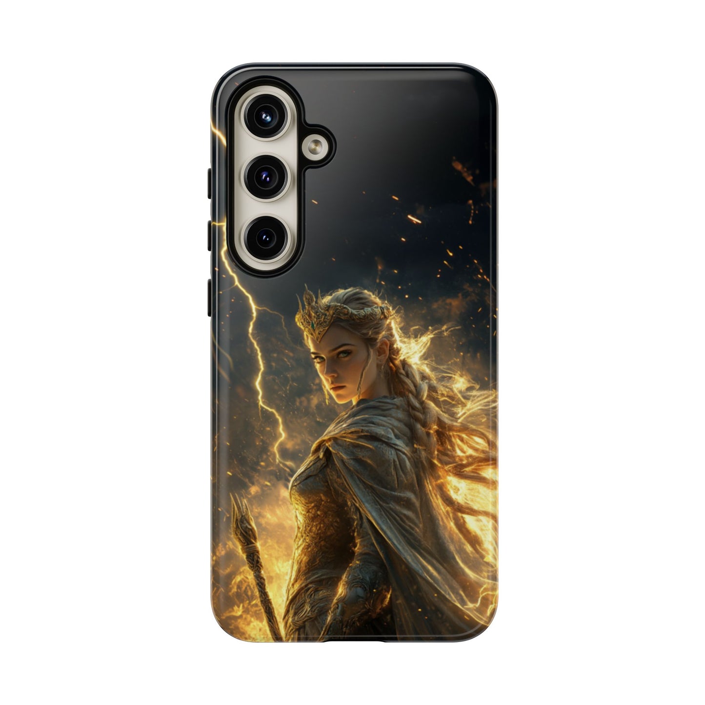 Elf Queen Golden Lightning Storm Crown - Tough Samsung Galaxy Case