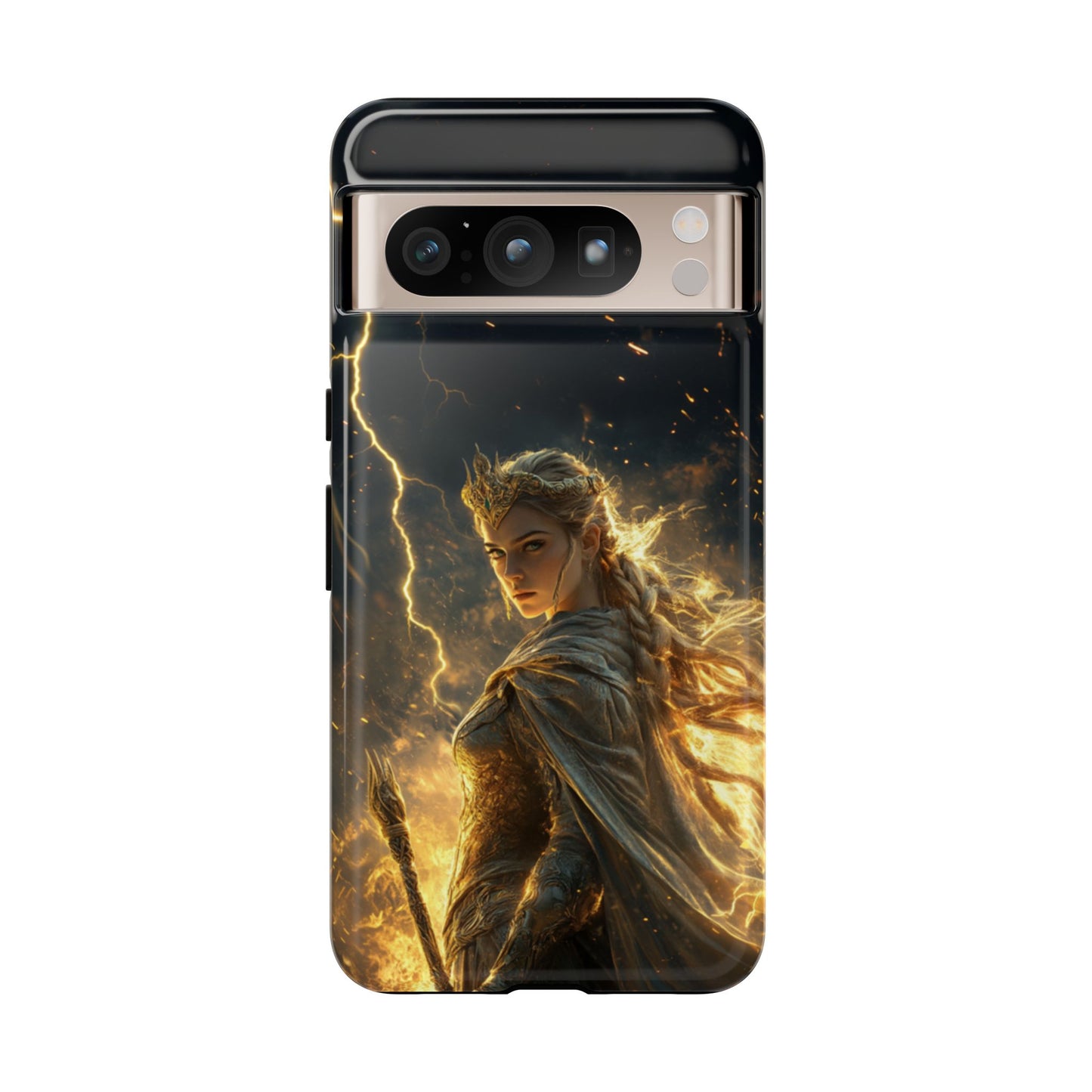 Elf Queen Golden Lightning Storm Crown - Tough Google Pixel Case