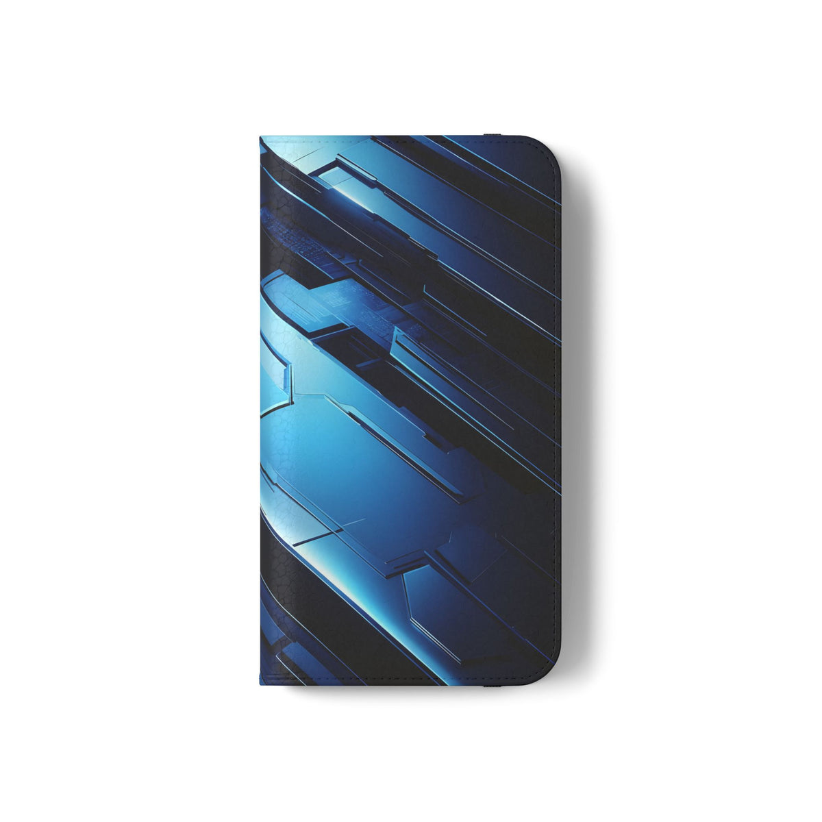 Blue Tech Matrix - Wallet Flip Case