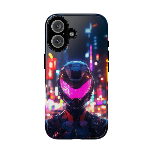Neon Guardian Warrior – Tough iPhone Case
