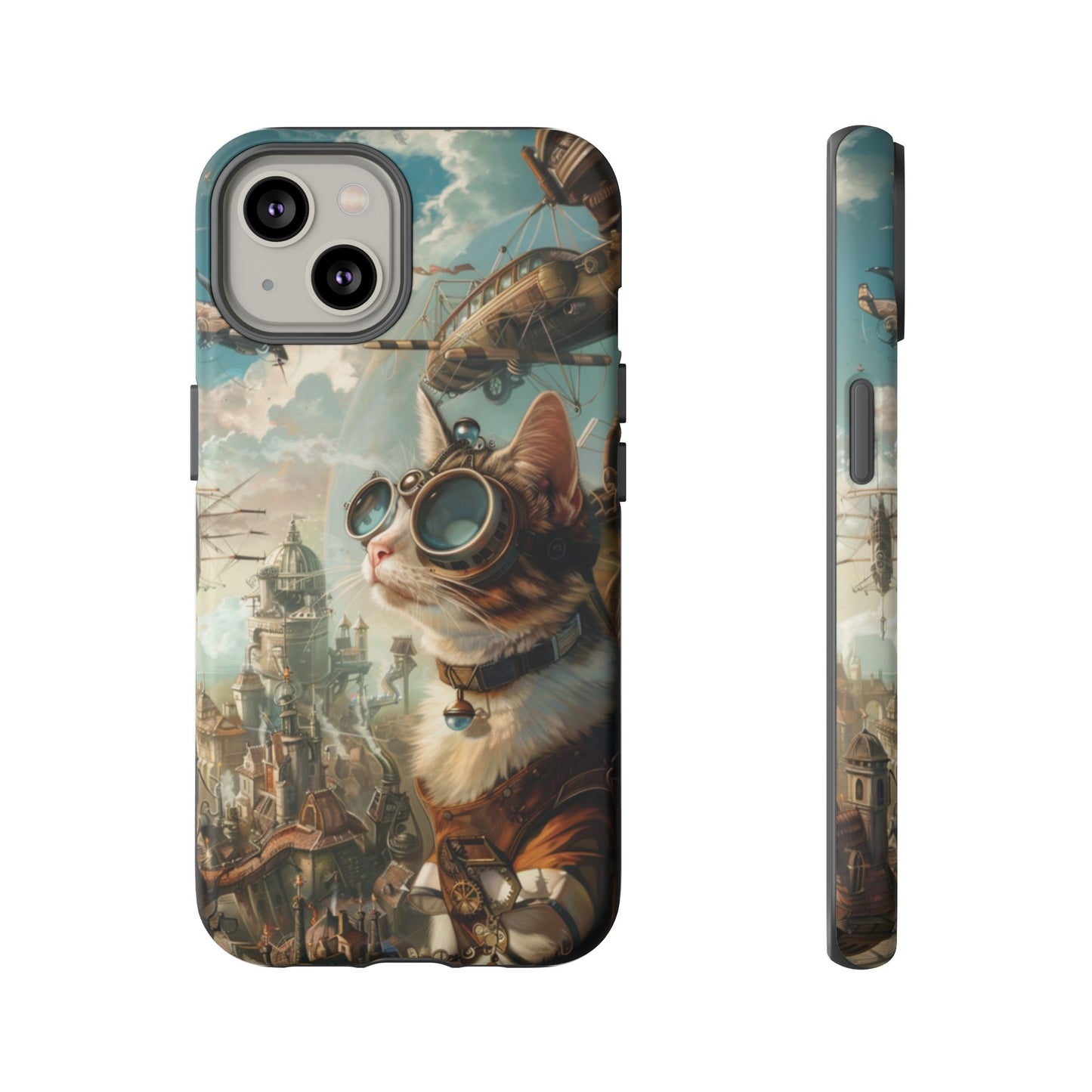 Steampunk Cat Adventurer - iPhone, Google Pixel, Samsung Galaxy