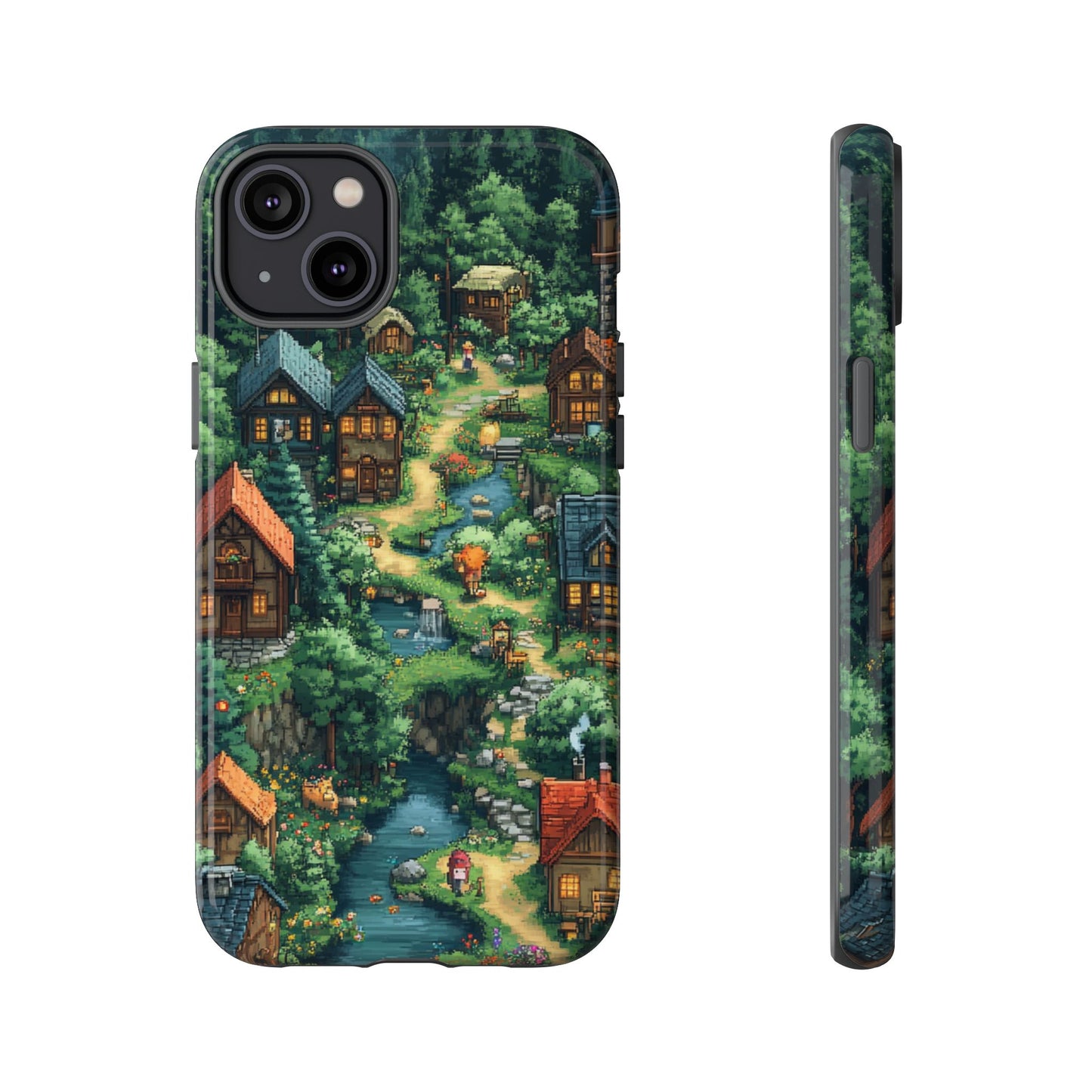 Pixel Forest Hamlet - Tough iPhone Case