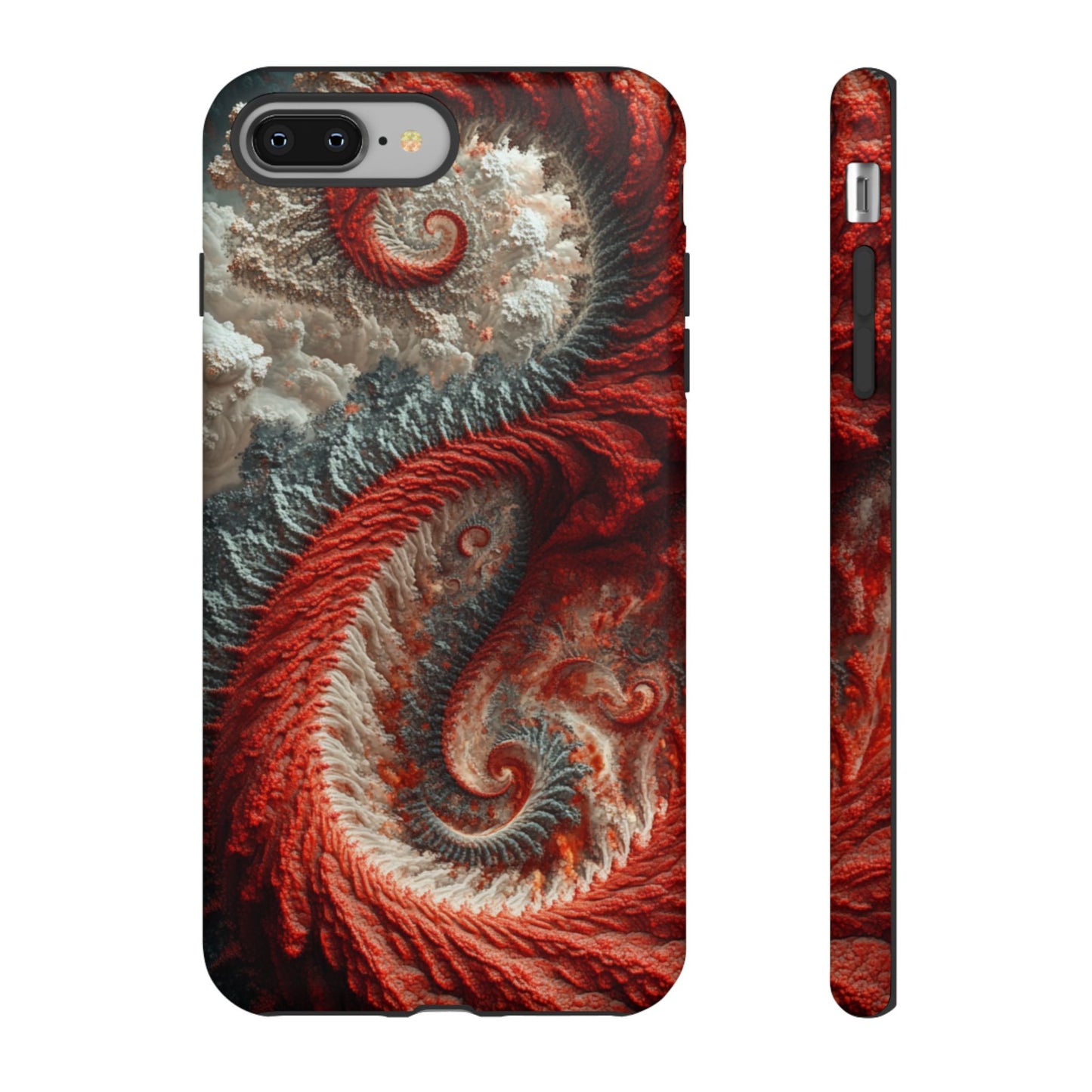 Crimson Spiral Fractal – Tough iPhone Case