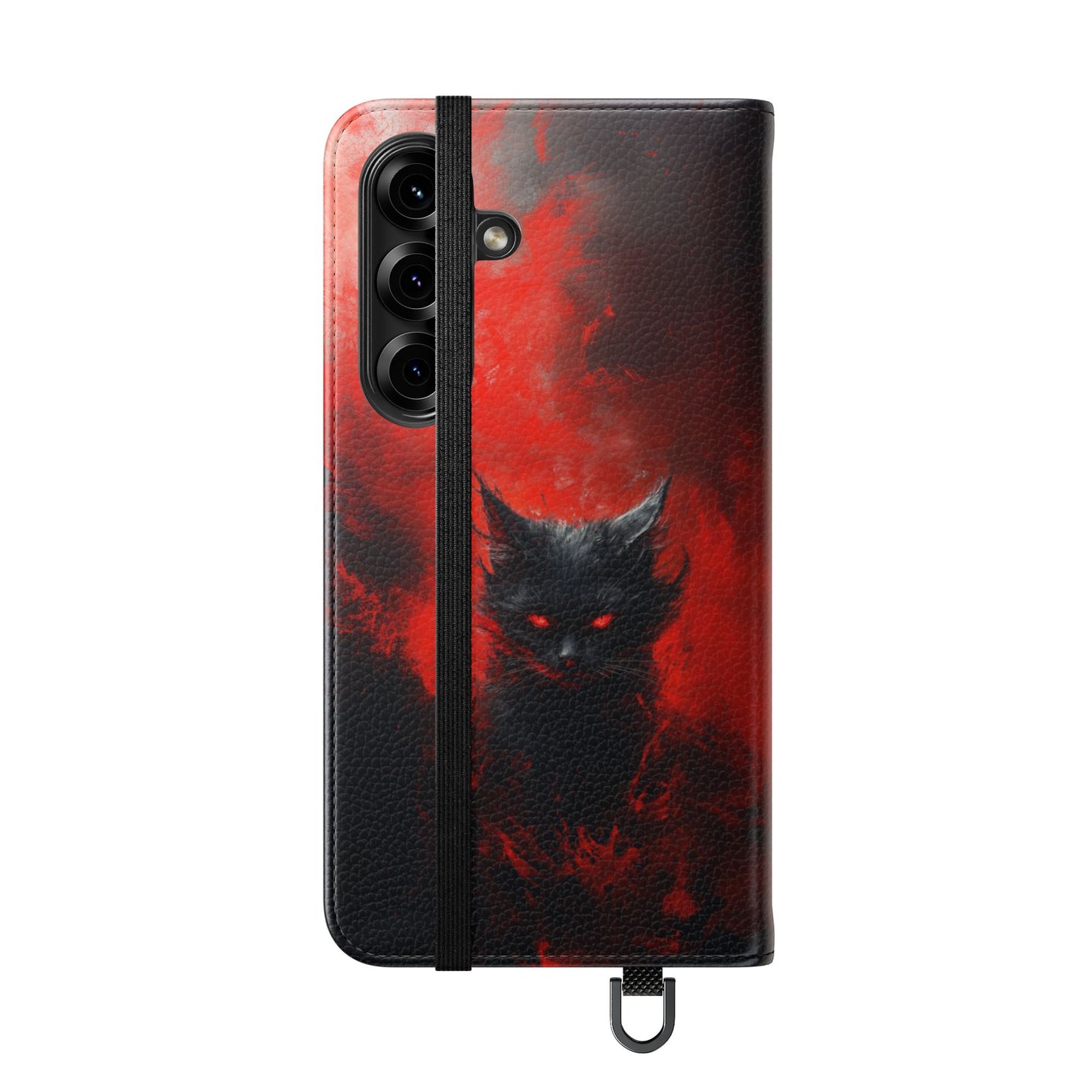 Fire Demon Black Cat - Wallet Flip Case