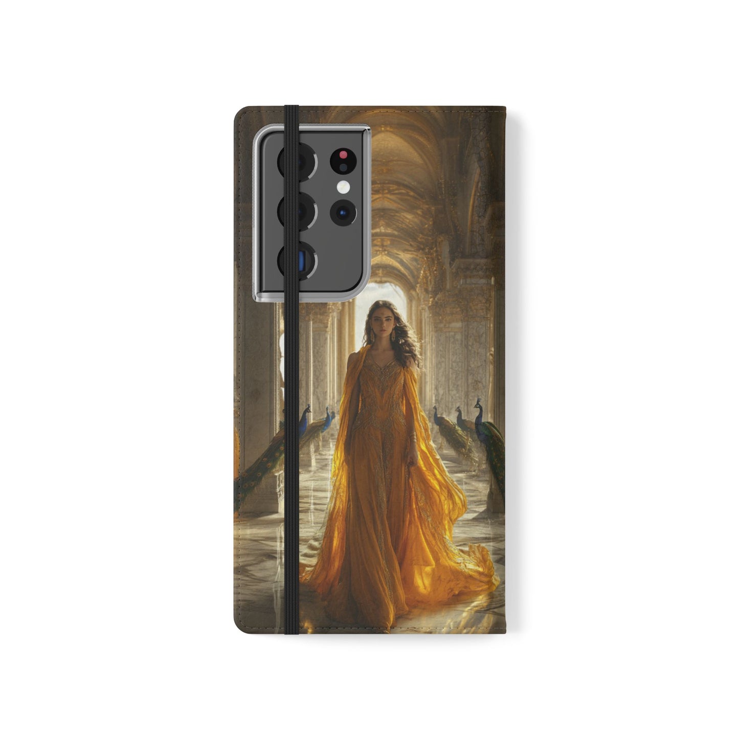 Hera Golden Palace Peacock Goddess - Wallet Flip Case