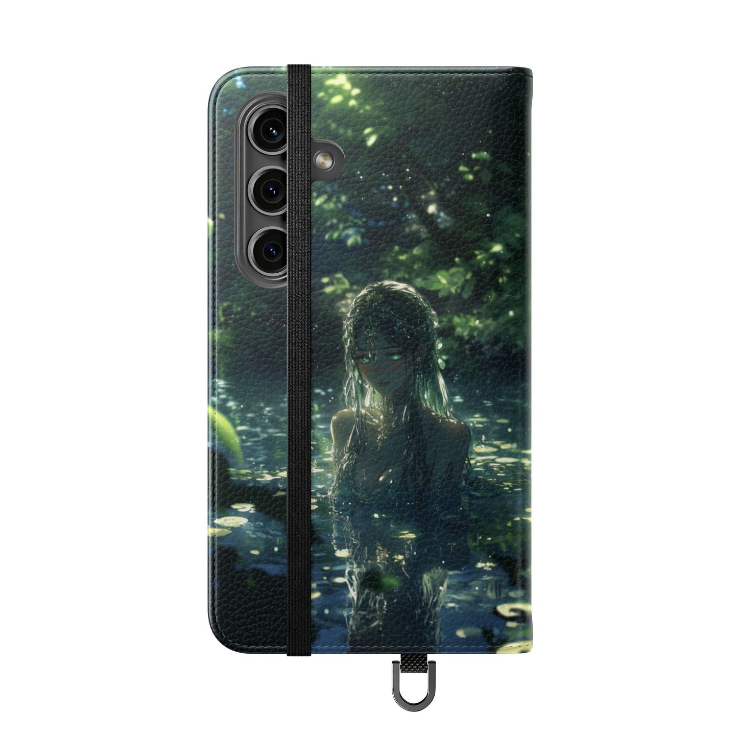 Forest Water Nymph Green Eyes Pond - Wallet Flip Case