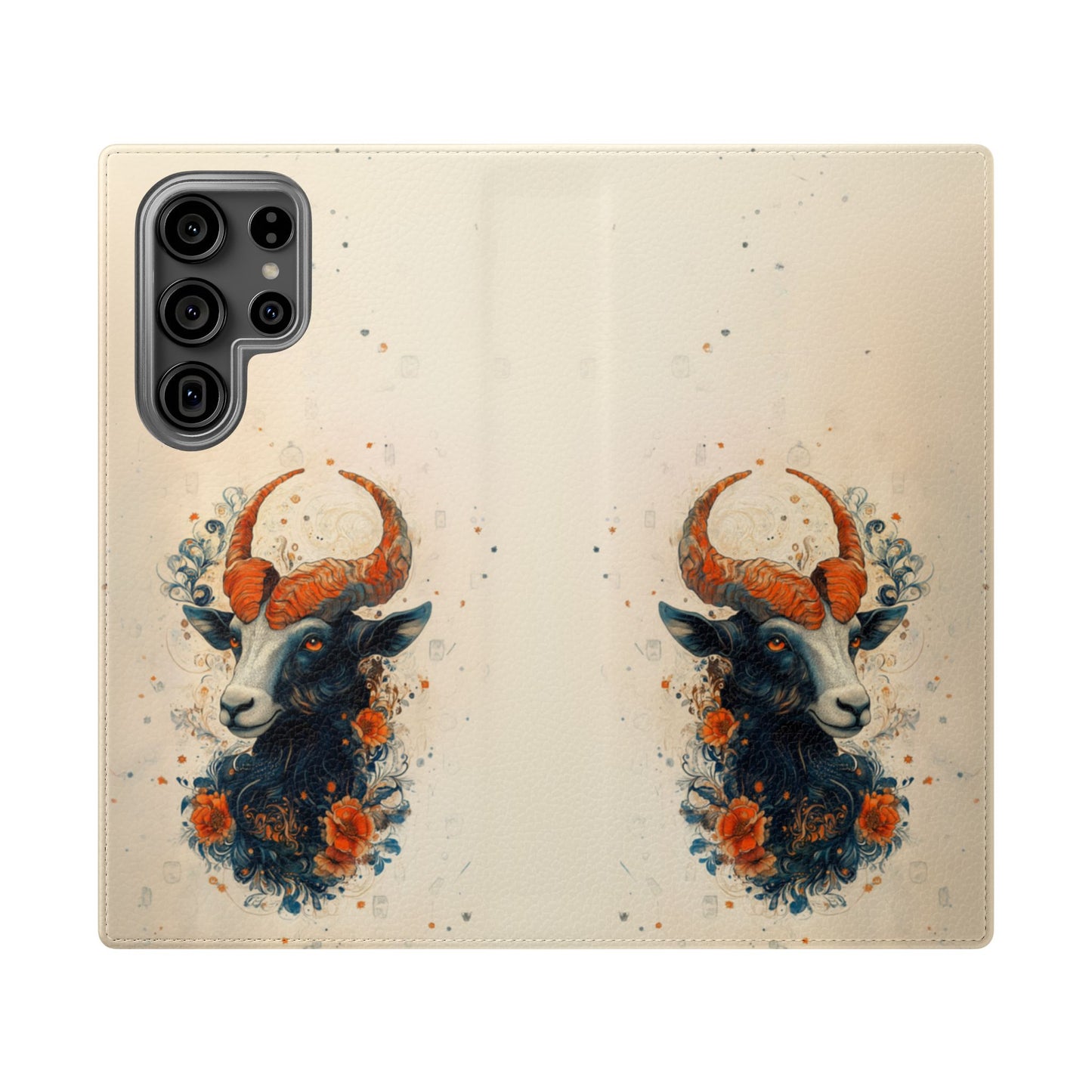 Capricorn Celestial Goat - Wallet Flip Case