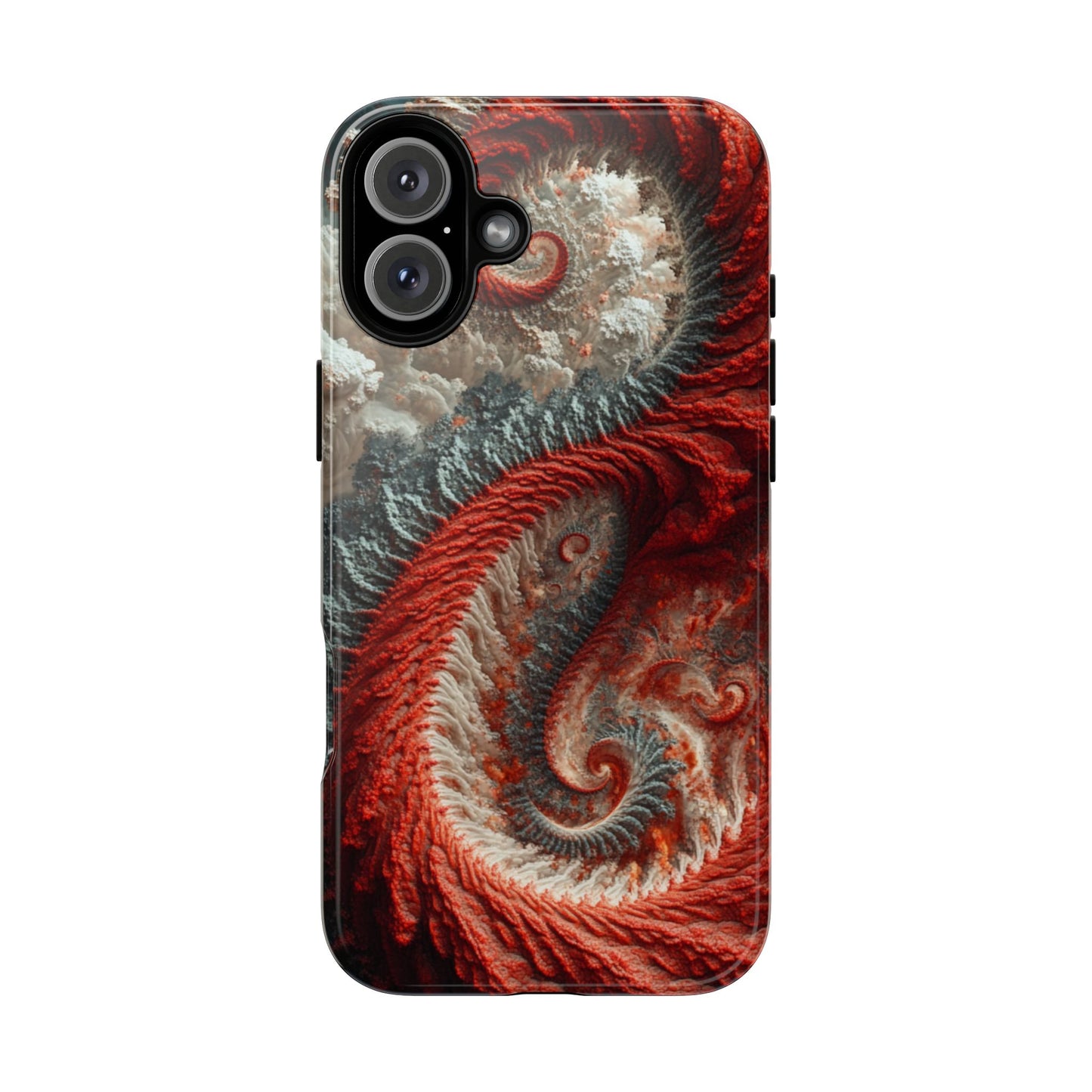 Crimson Spiral Fractal – Tough iPhone Case