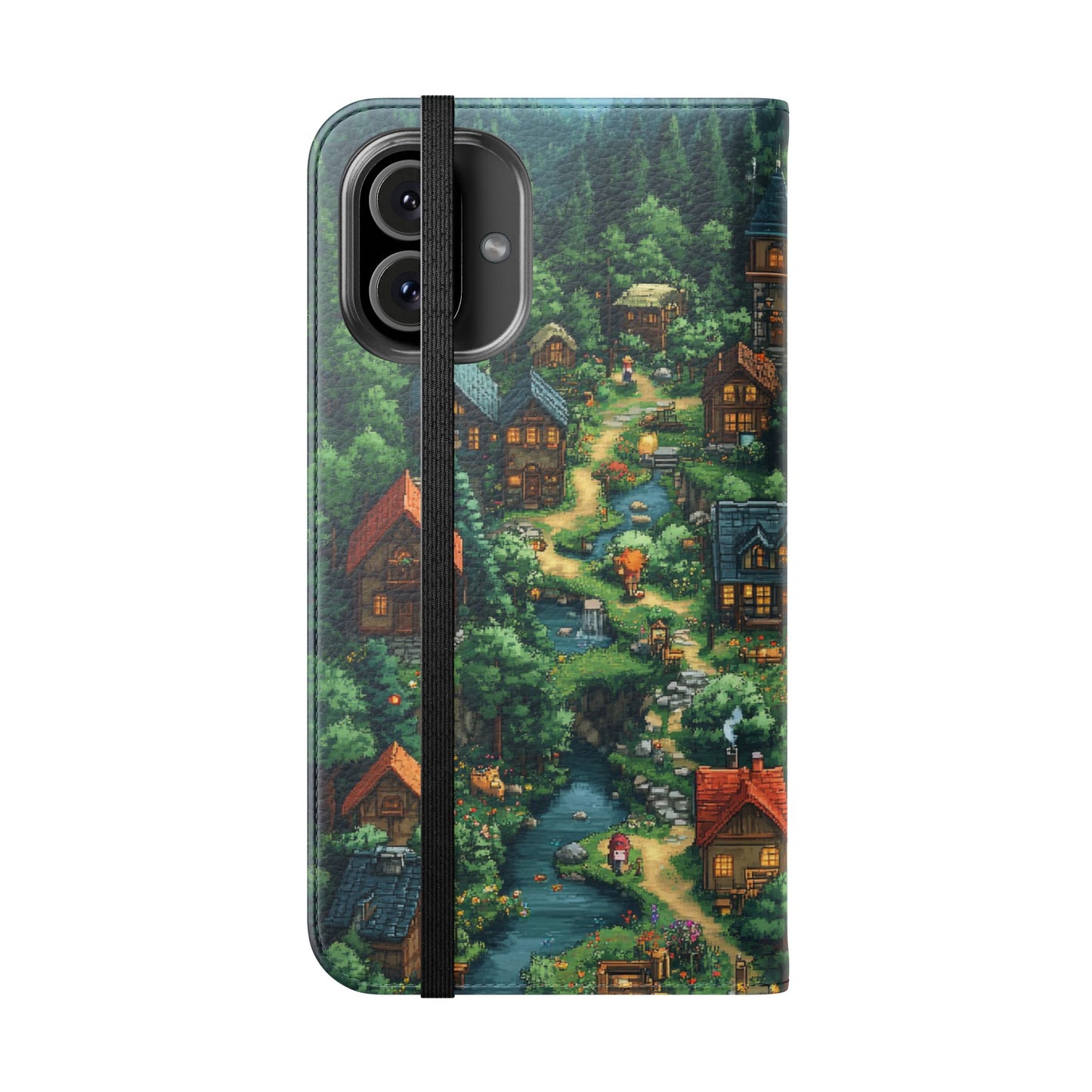 Pixel Forest Hamlet - Wallet Flip Case
