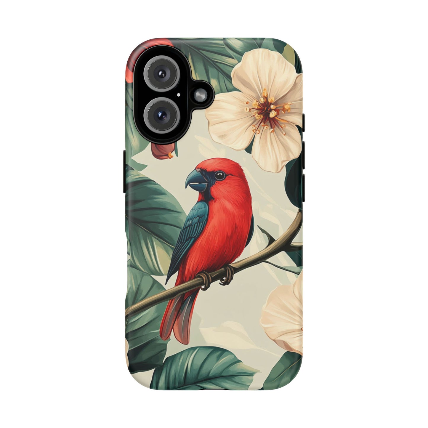 Tropical Bird and Hibiscus Phone Case – iPhone, Google Pixel, Samsung Galaxy