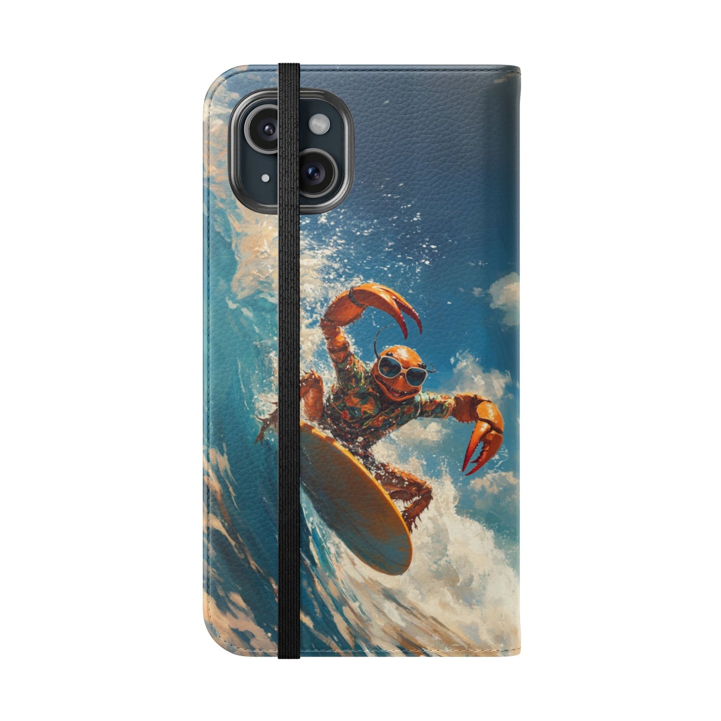 Surfing Crab - Wallet Flip Case