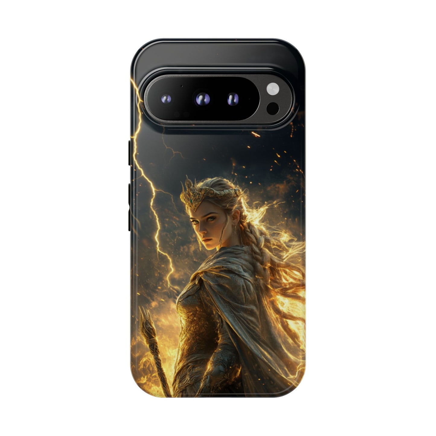 Elf Queen Golden Lightning Storm Crown - Tough Google Pixel Case