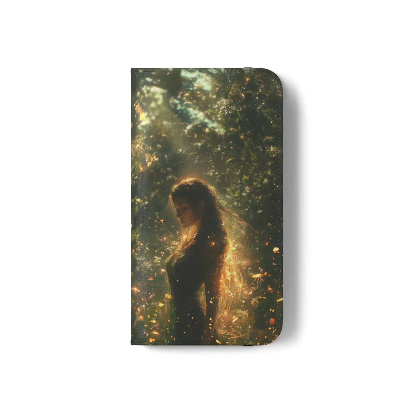 Forest Goddess Golden Light Meadow - Wallet Flip Case