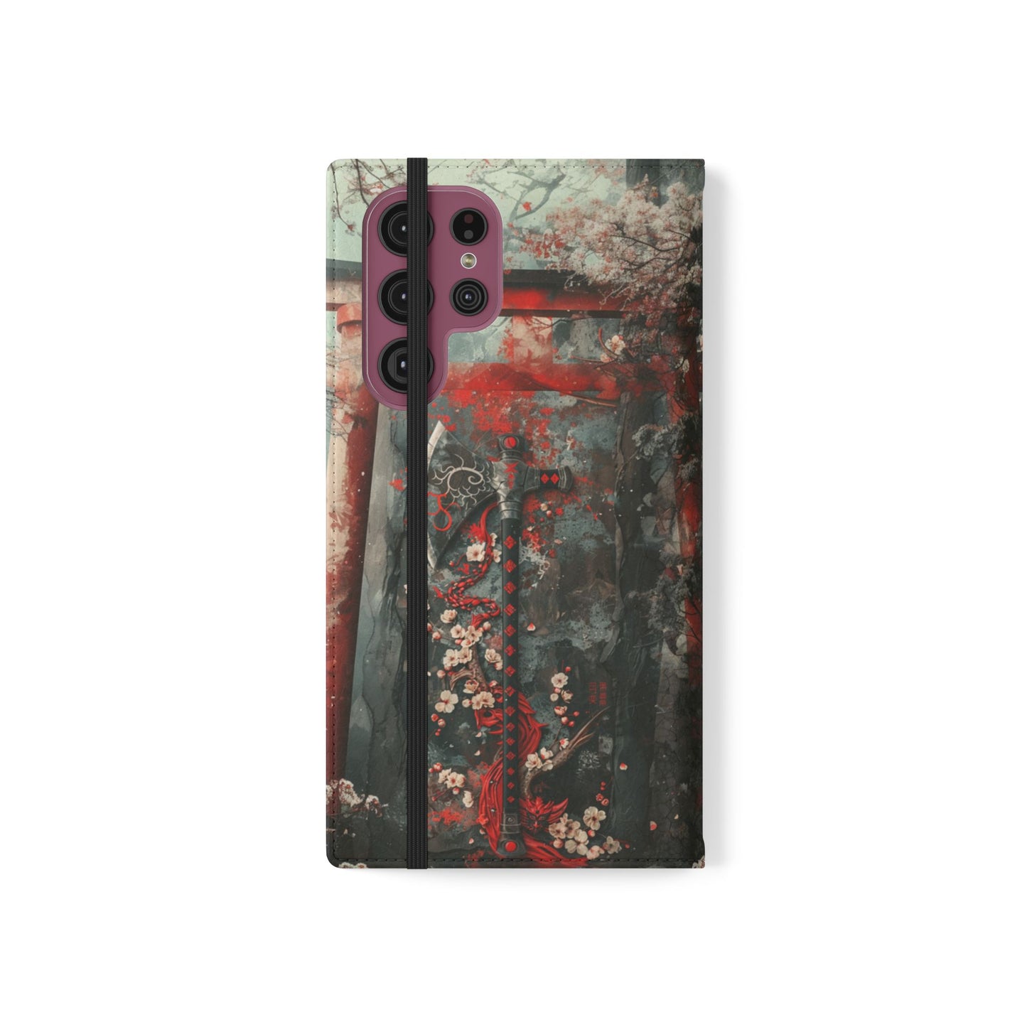 Sakura Warrior Axe - Wallet Flip Case