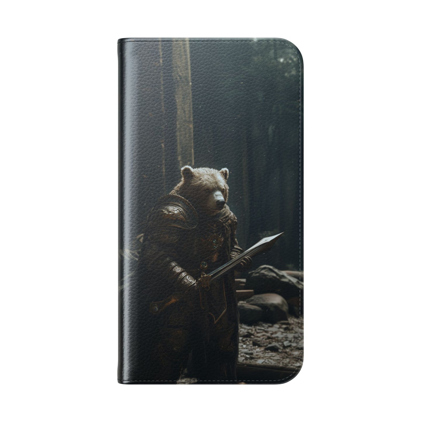 Medieval Bear Warrior Knight - Wallet Flip Case