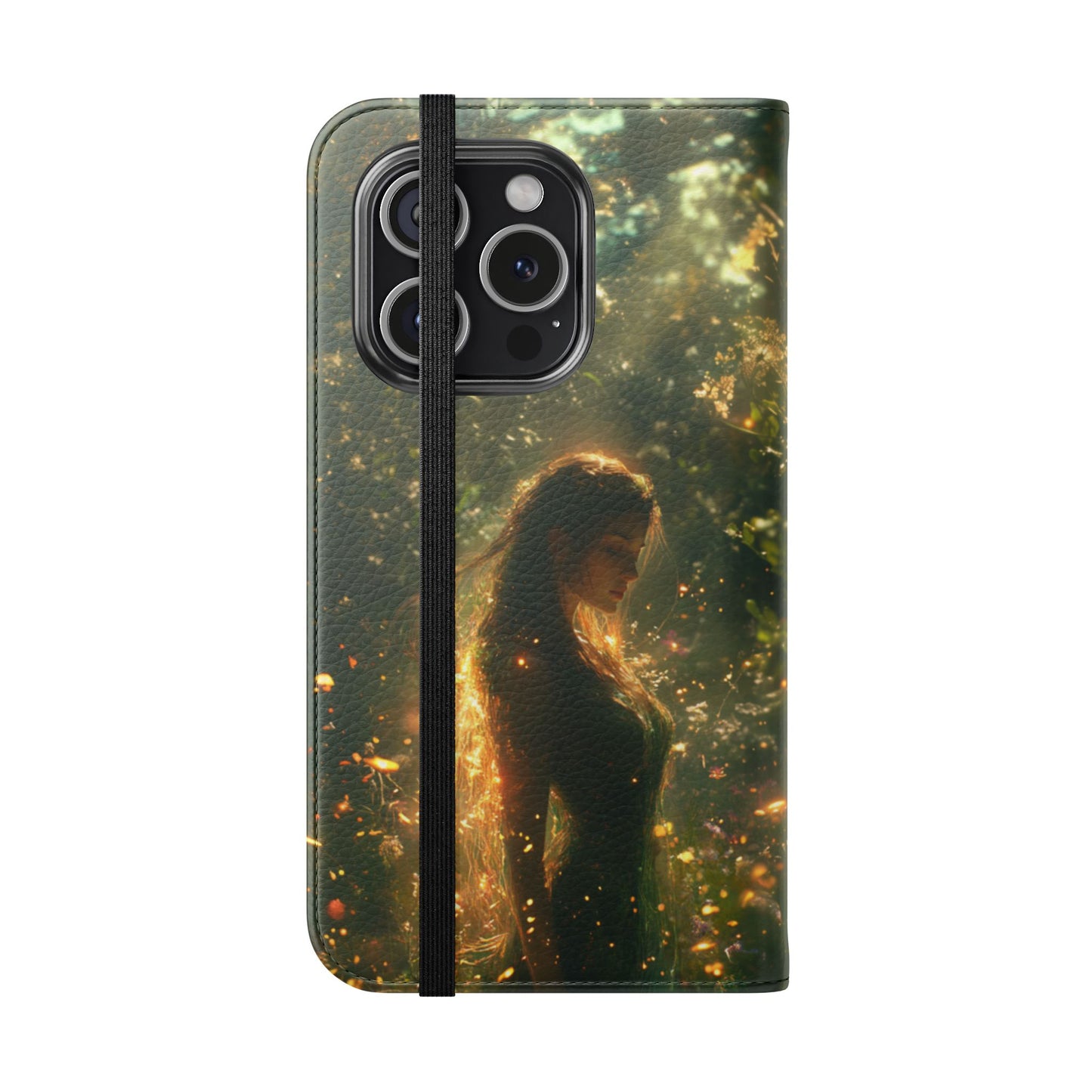 Forest Goddess Golden Light Meadow - Wallet Flip Case