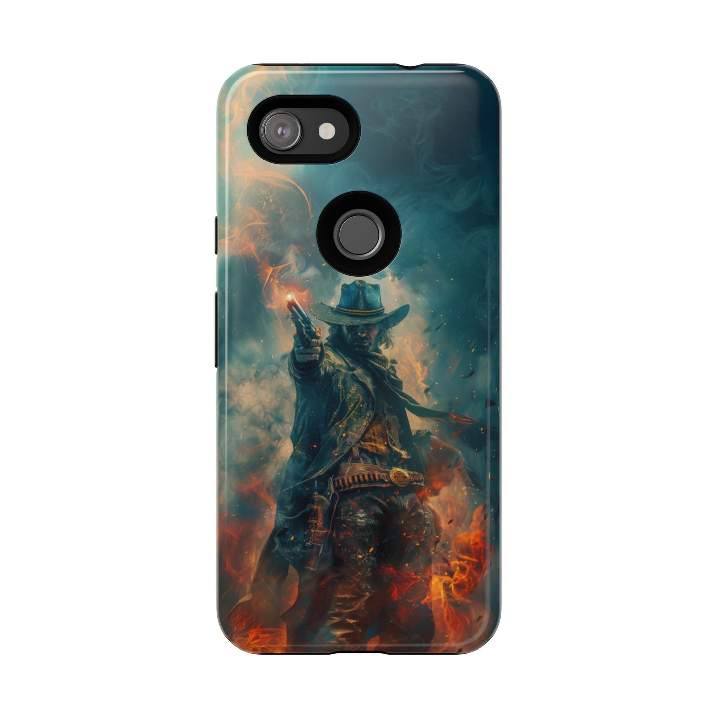 Flaming Outlaw Gunslinger – Tough Google Pixel Case