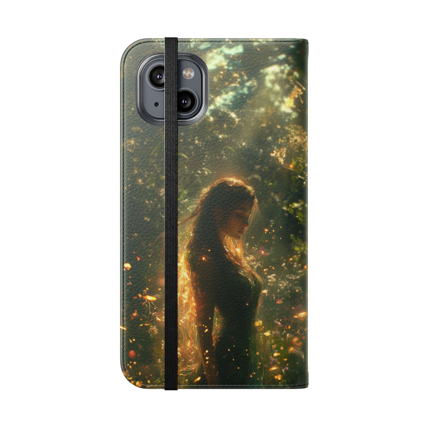 Forest Goddess Golden Light Meadow - Wallet Flip Case