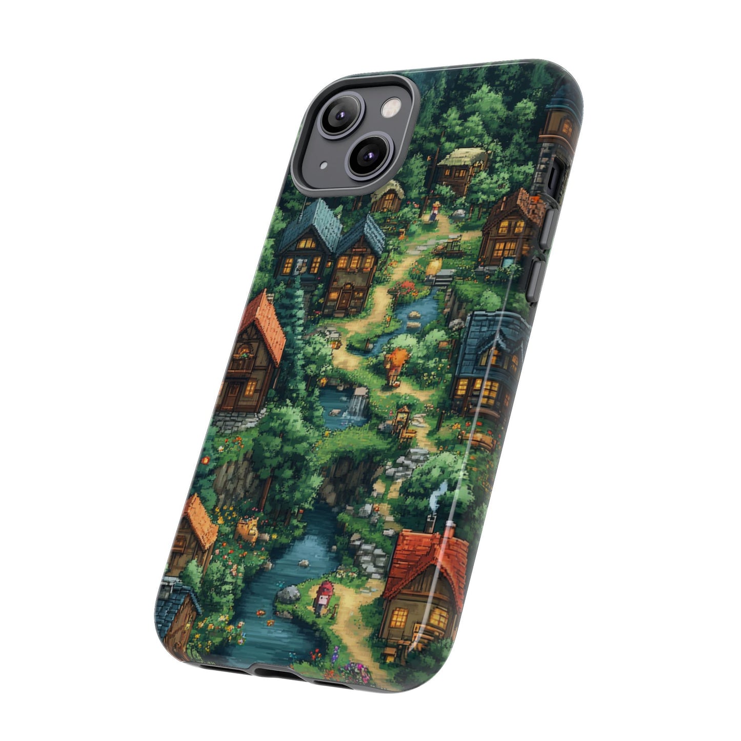 Enchanted Village: Pixel Paradise Phone Case - iPhone, Google Pixel, Samsung Galaxy