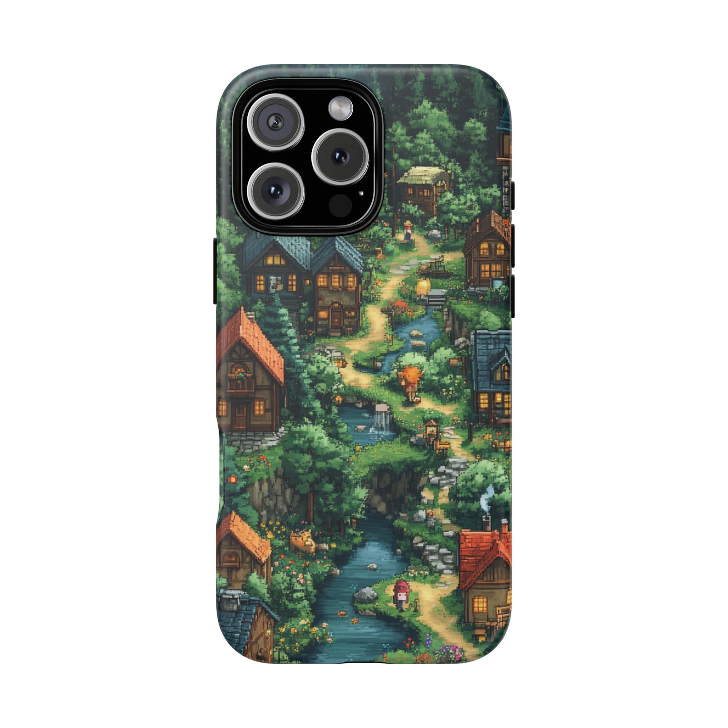 Enchanted Village: Pixel Paradise Phone Case - iPhone, Google Pixel, Samsung Galaxy