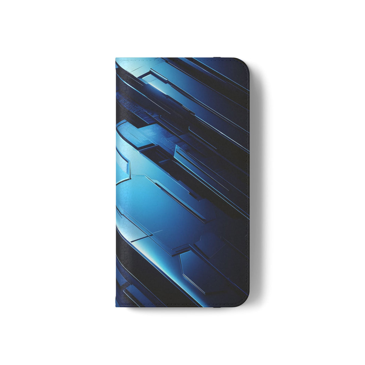 Blue Tech Matrix - Wallet Flip Case