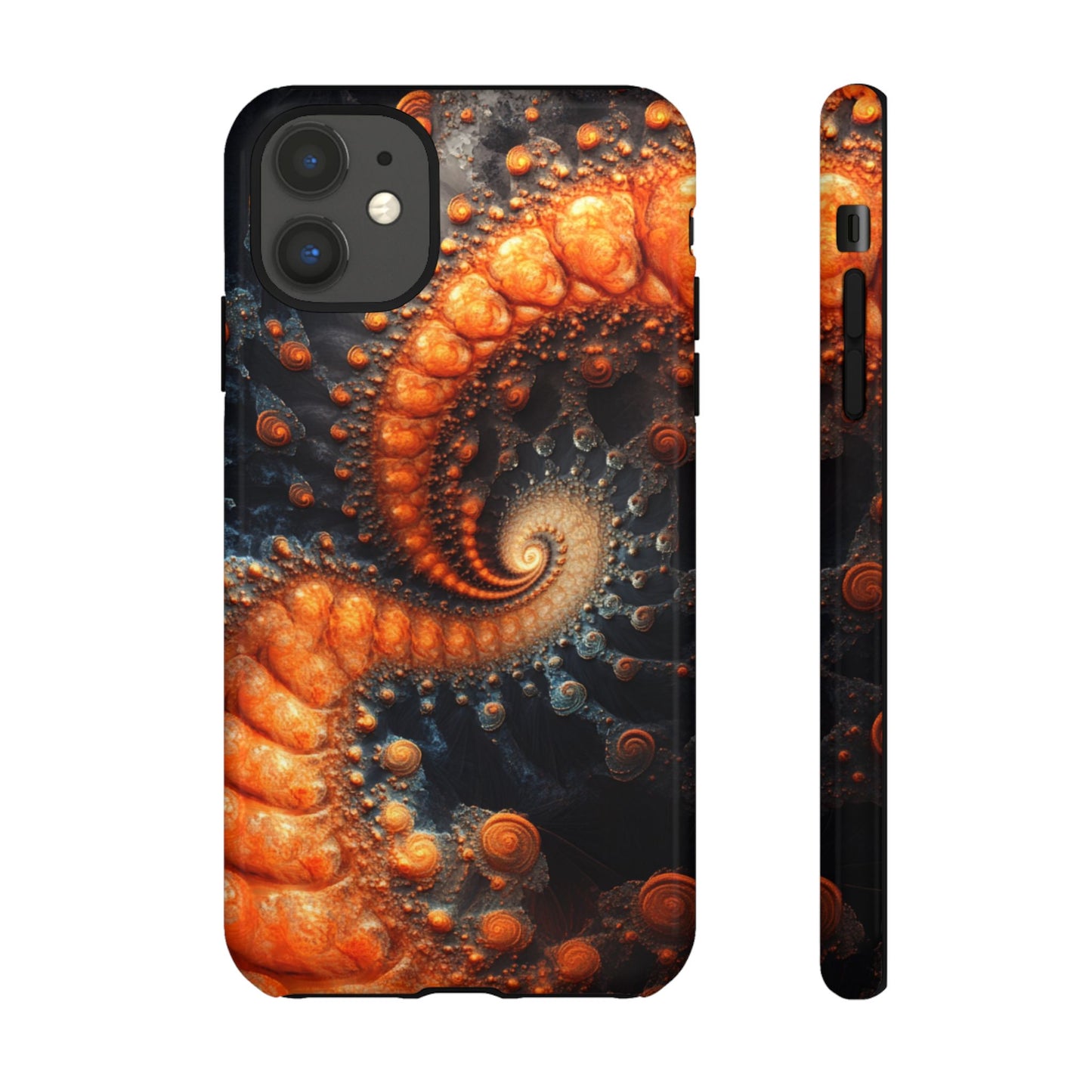 Amber Spiral Fractal – Tough iPhone Case