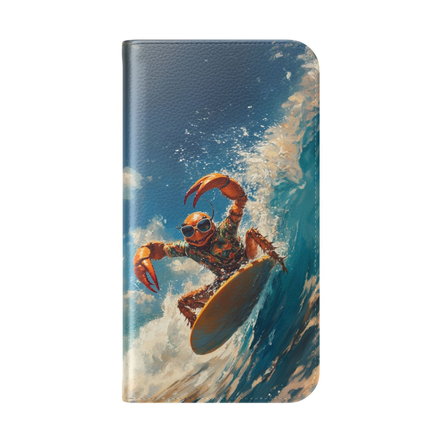 Surfing Crab - Wallet Flip Case