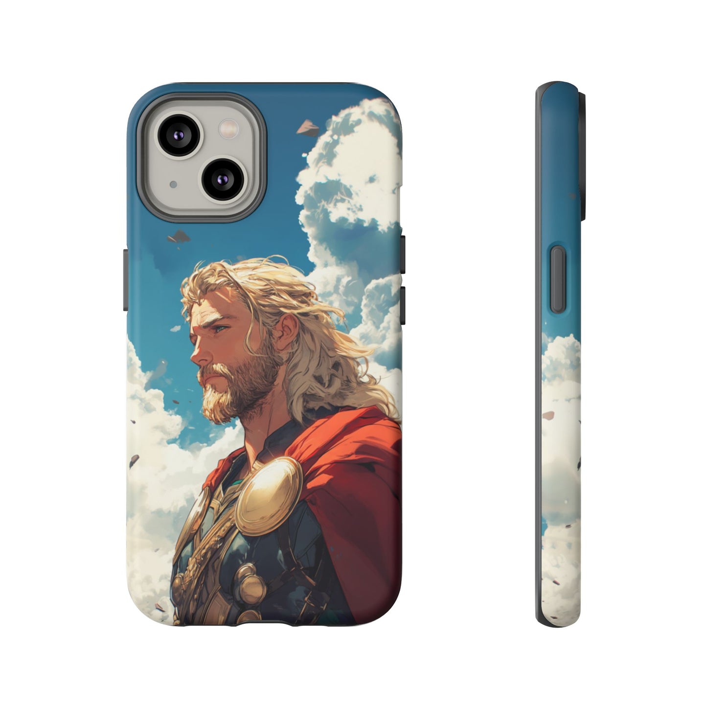 Celestial Protector: Anime-Style Thor Phone Case - iPhone, Google Pixel, Samsung