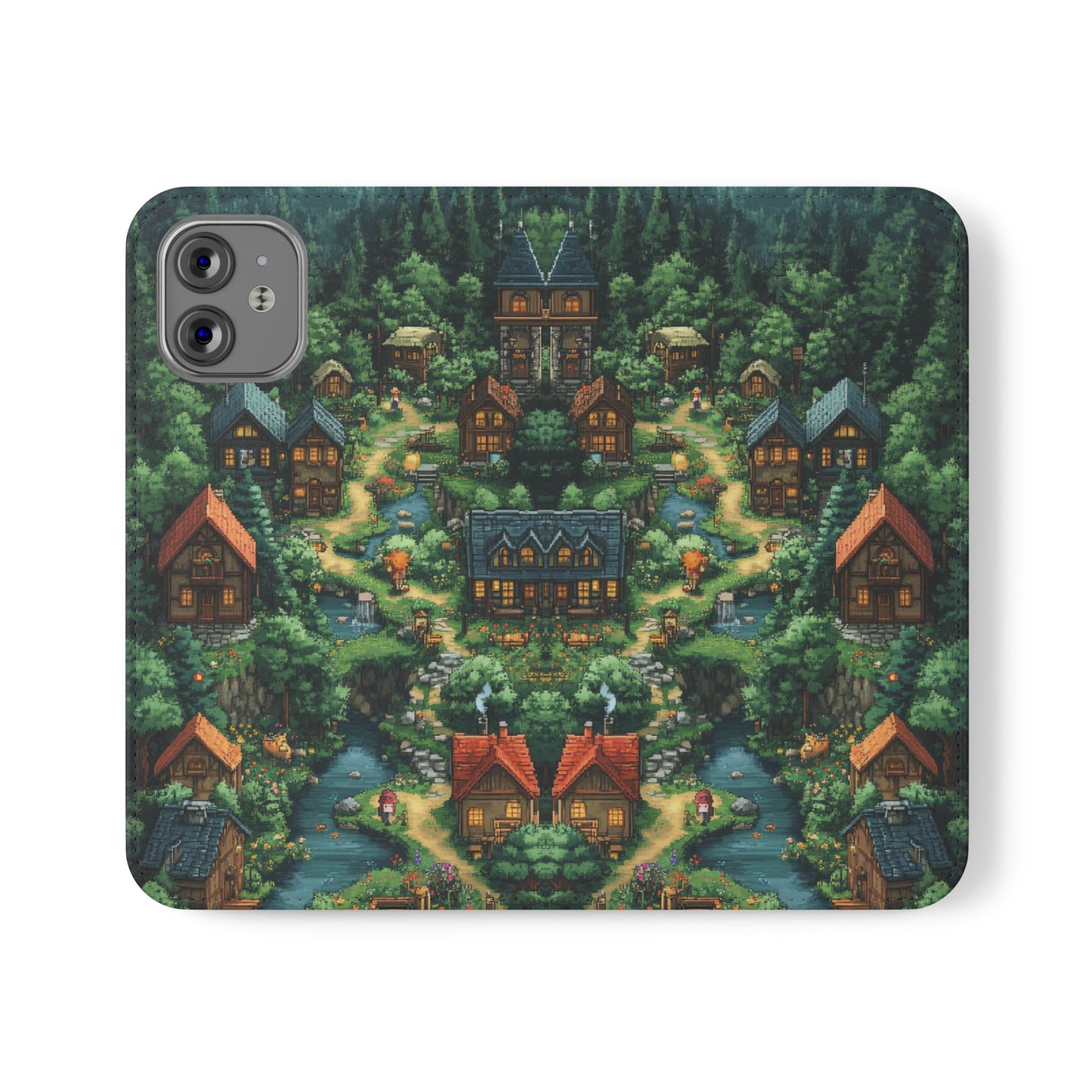 Pixel Forest Hamlet - Wallet Flip Case