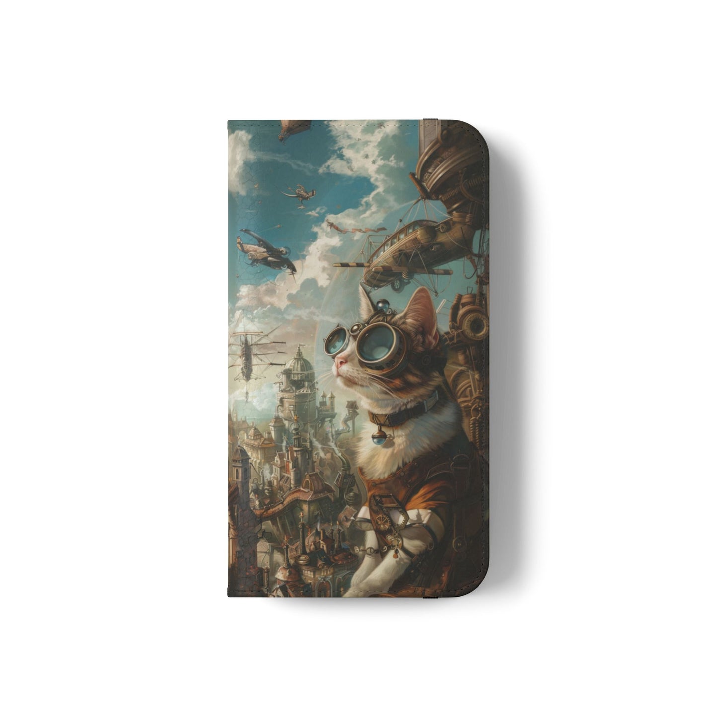Steampunk Aviator Cat - Wallet Flip Case