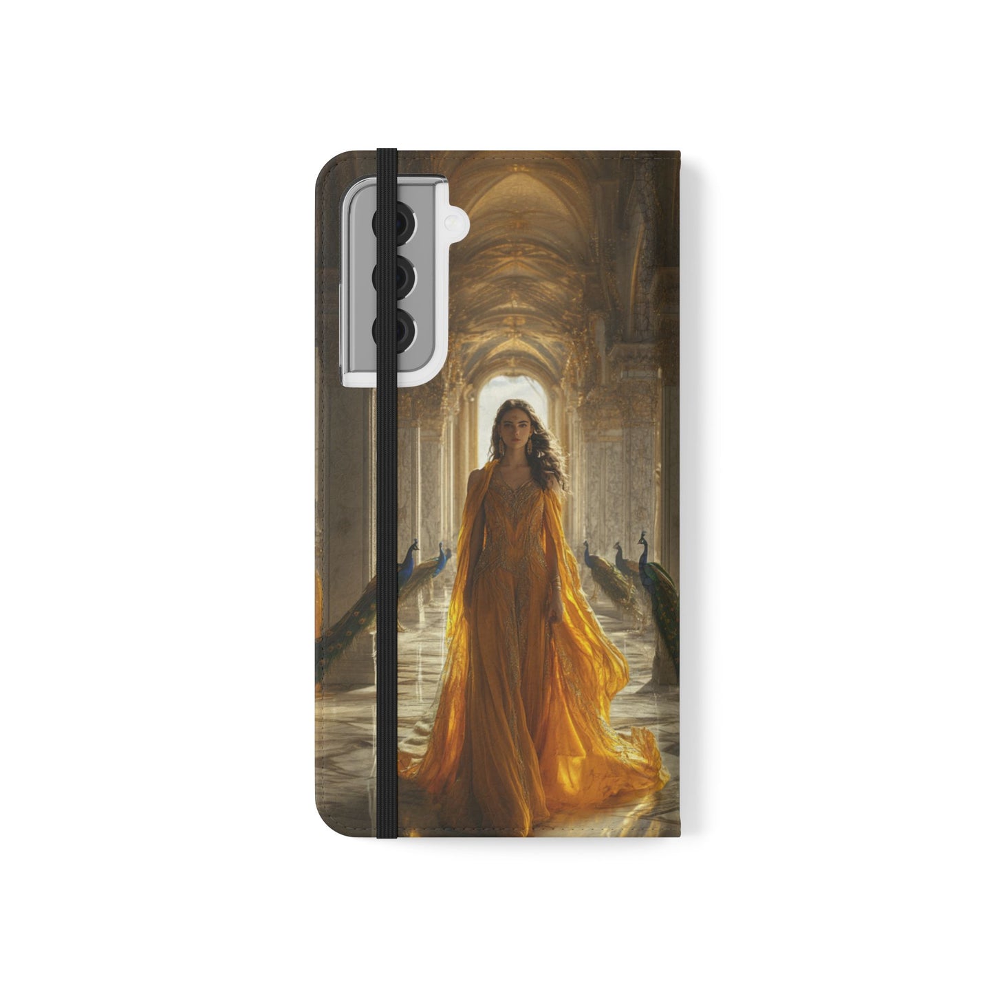 Hera Golden Palace Peacock Goddess - Wallet Flip Case