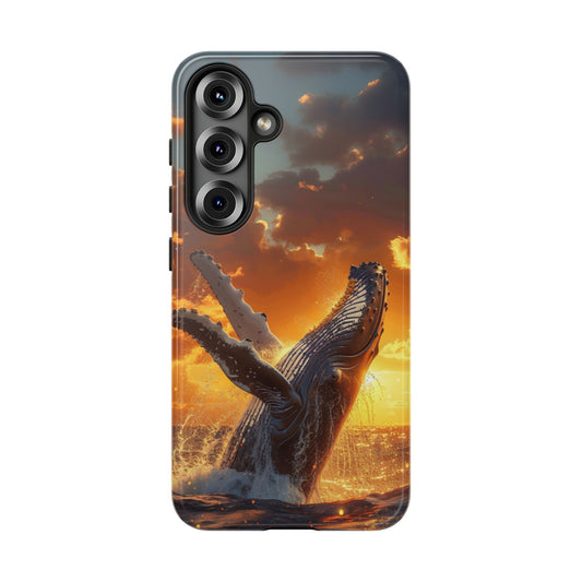 Sunset Breach Whale - Tough Samsung Galaxy Case