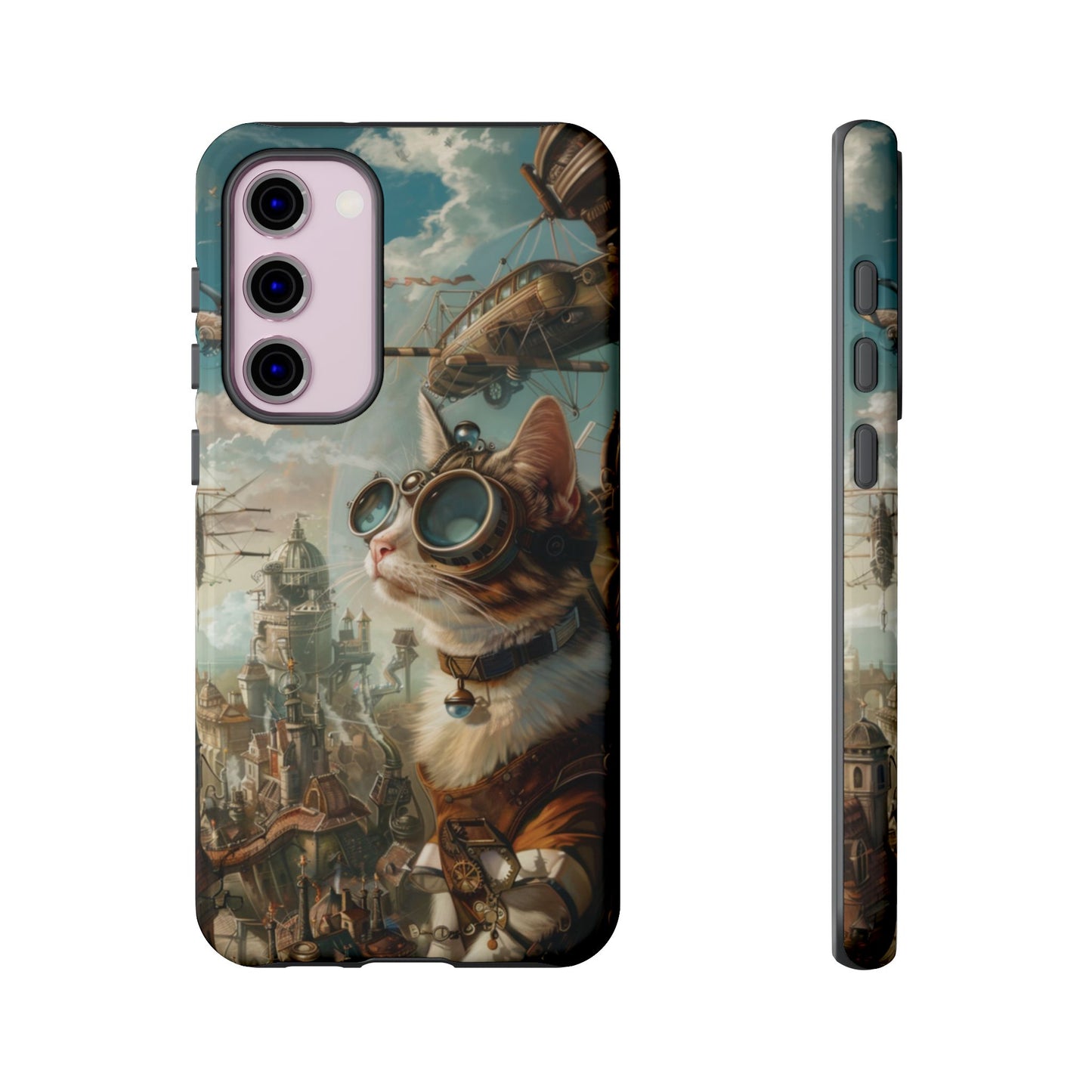 Steampunk Cat Adventurer - iPhone, Google Pixel, Samsung Galaxy