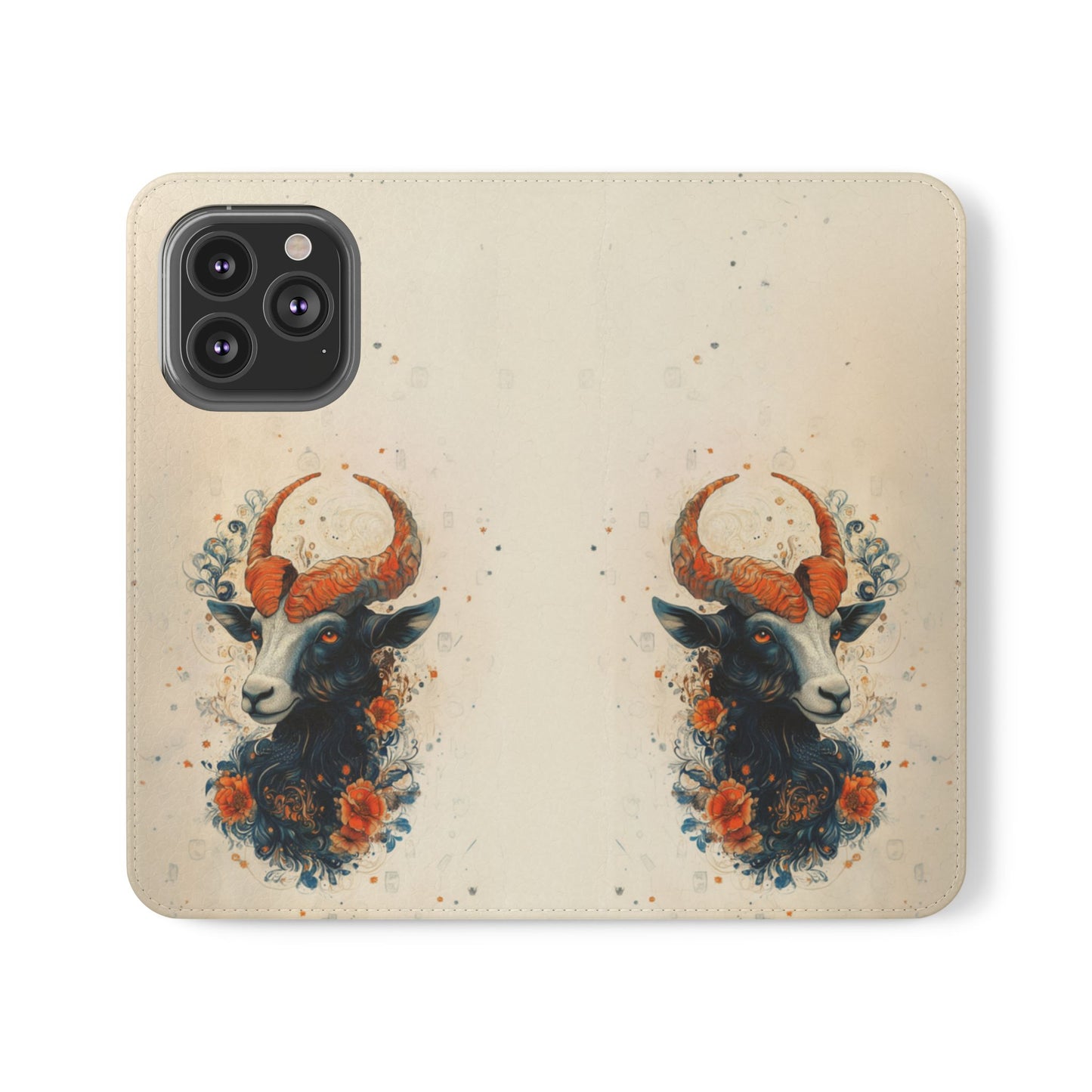 Capricorn Celestial Goat - Wallet Flip Case