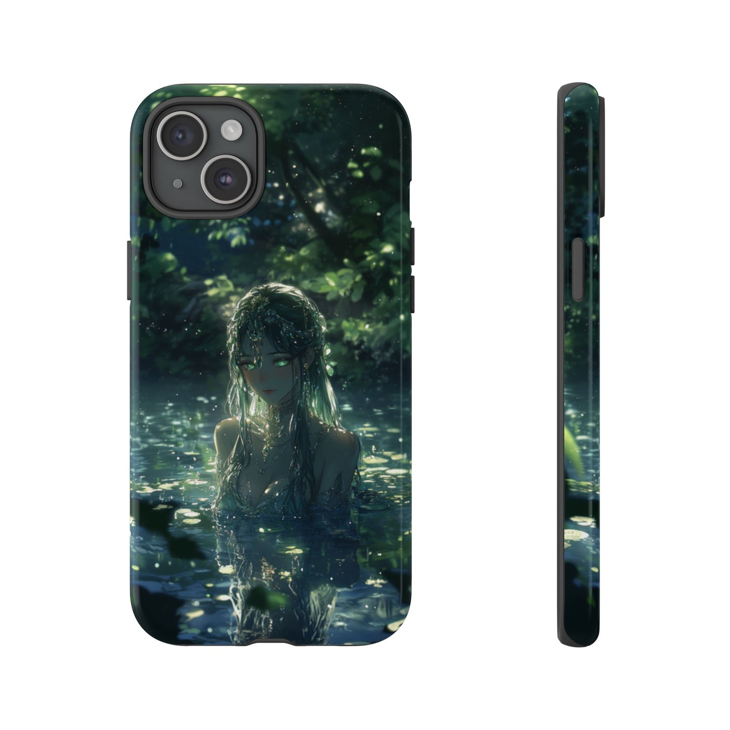 Forest Water Nymph Green Eyes Pond - Tough iPhone Case