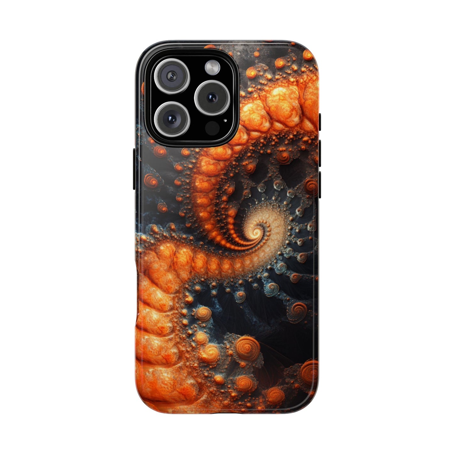 Amber Spiral Fractal – Tough iPhone Case
