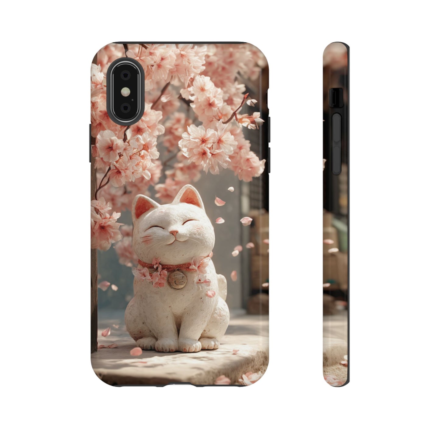 Sakura Lucky Cat - Tough iPhone Case