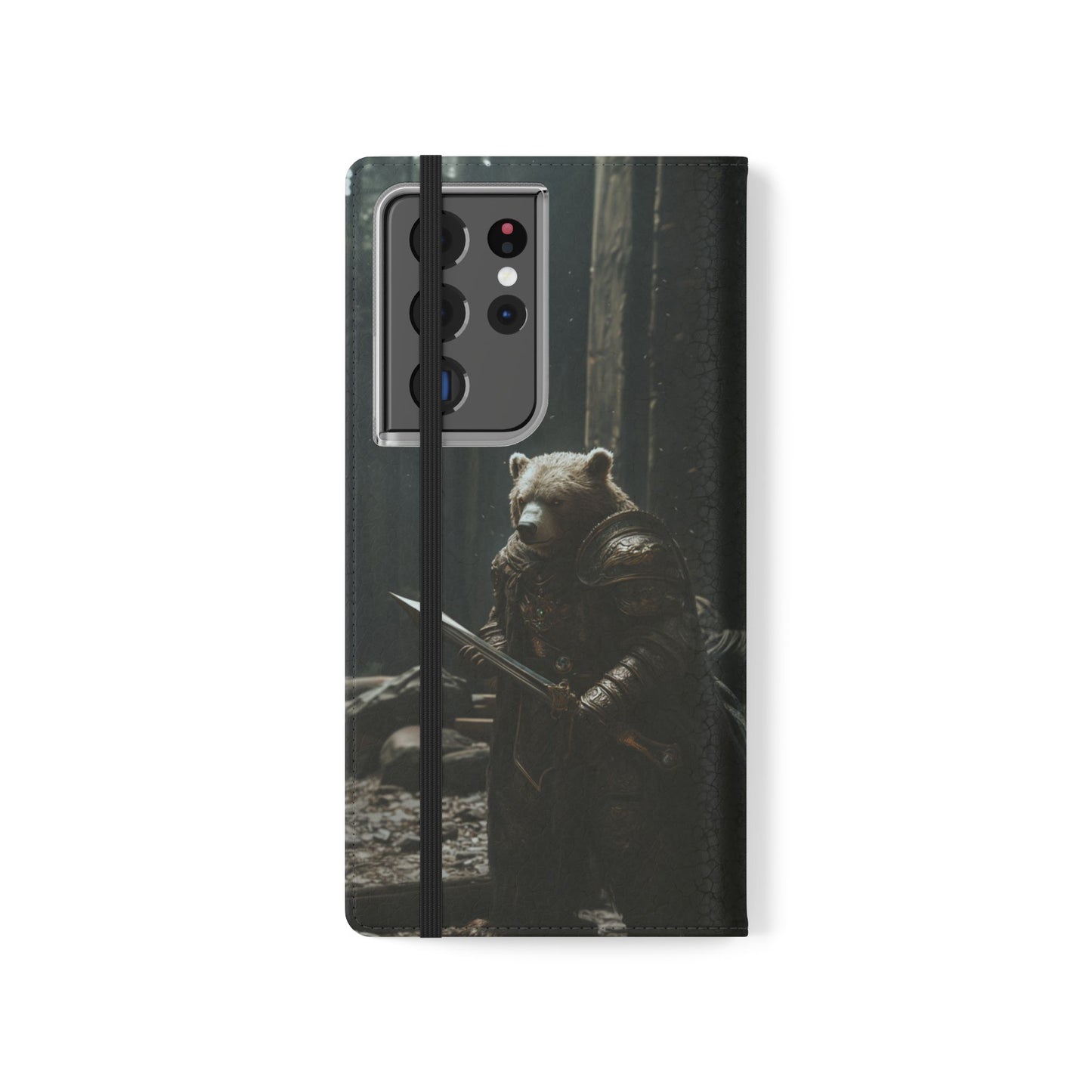 Medieval Bear Warrior Knight - Wallet Flip Case