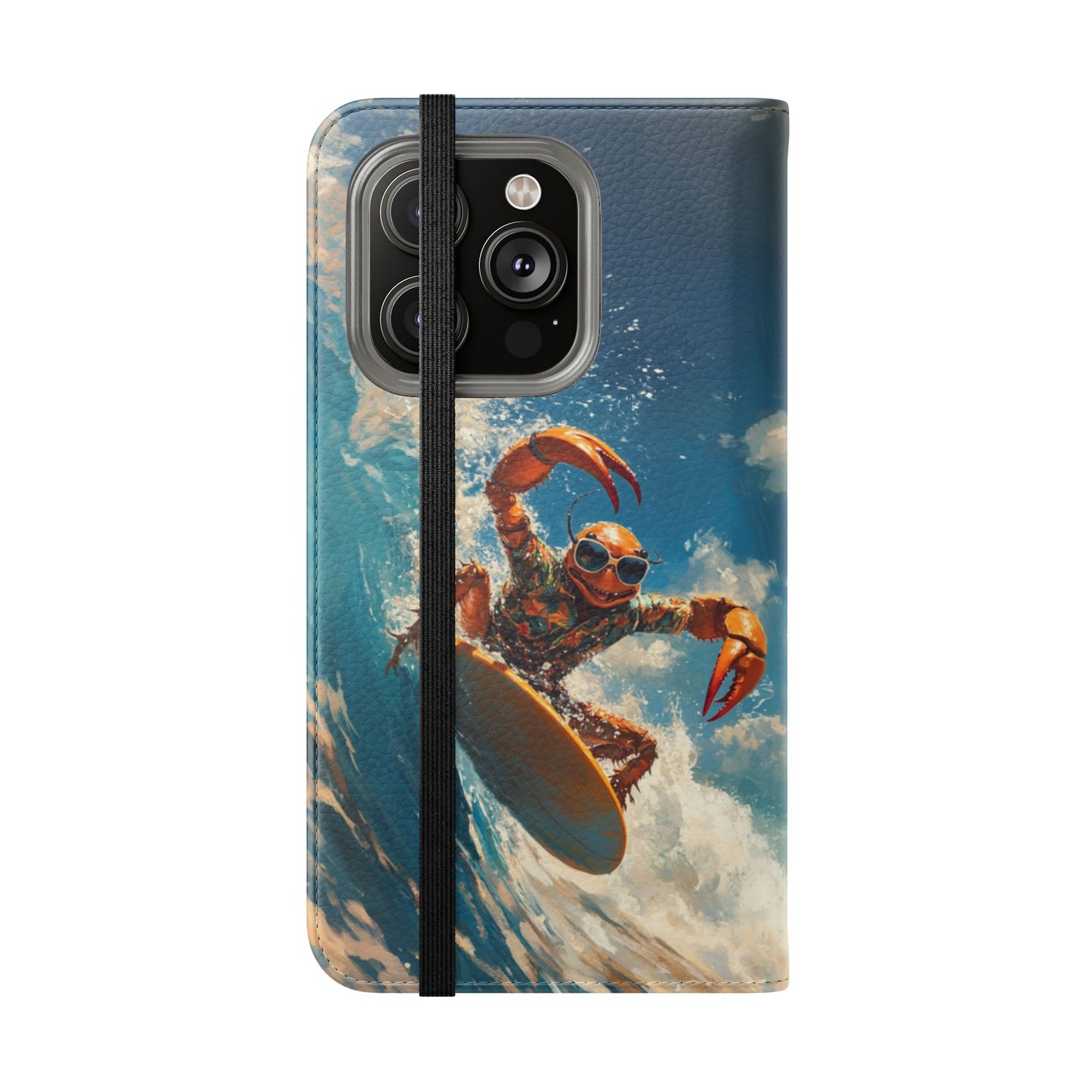 Surfing Crab - Wallet Flip Case