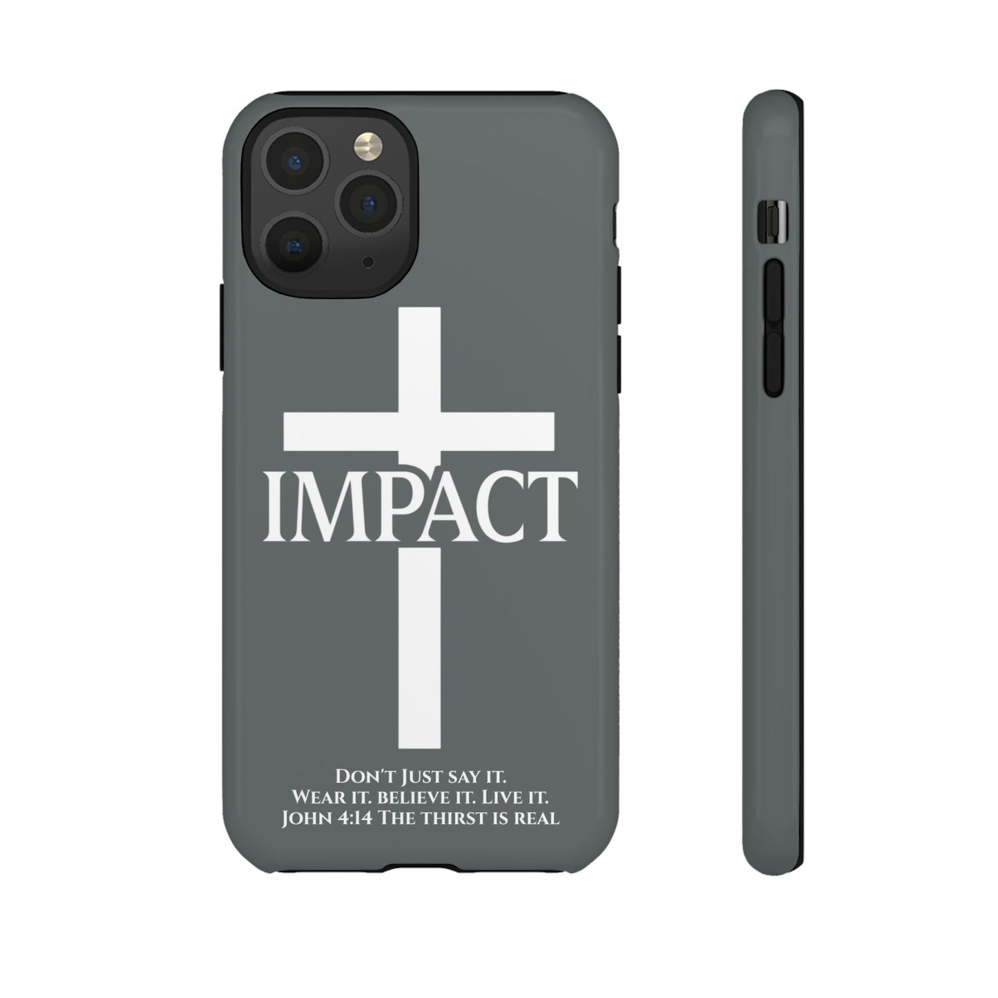 Impact Gray- Tough iPhone Case