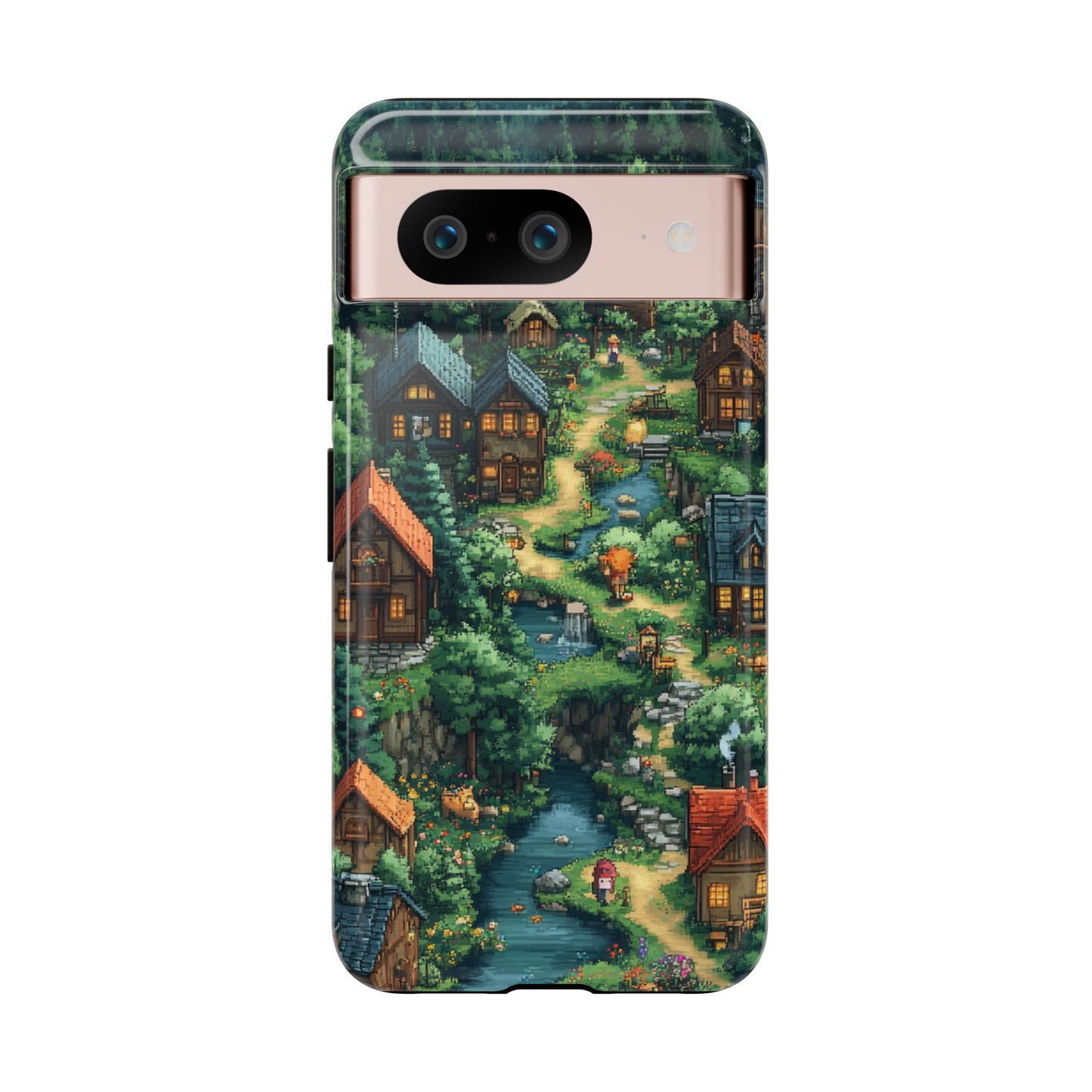 Enchanted Village: Pixel Paradise Phone Case - iPhone, Google Pixel, Samsung Galaxy