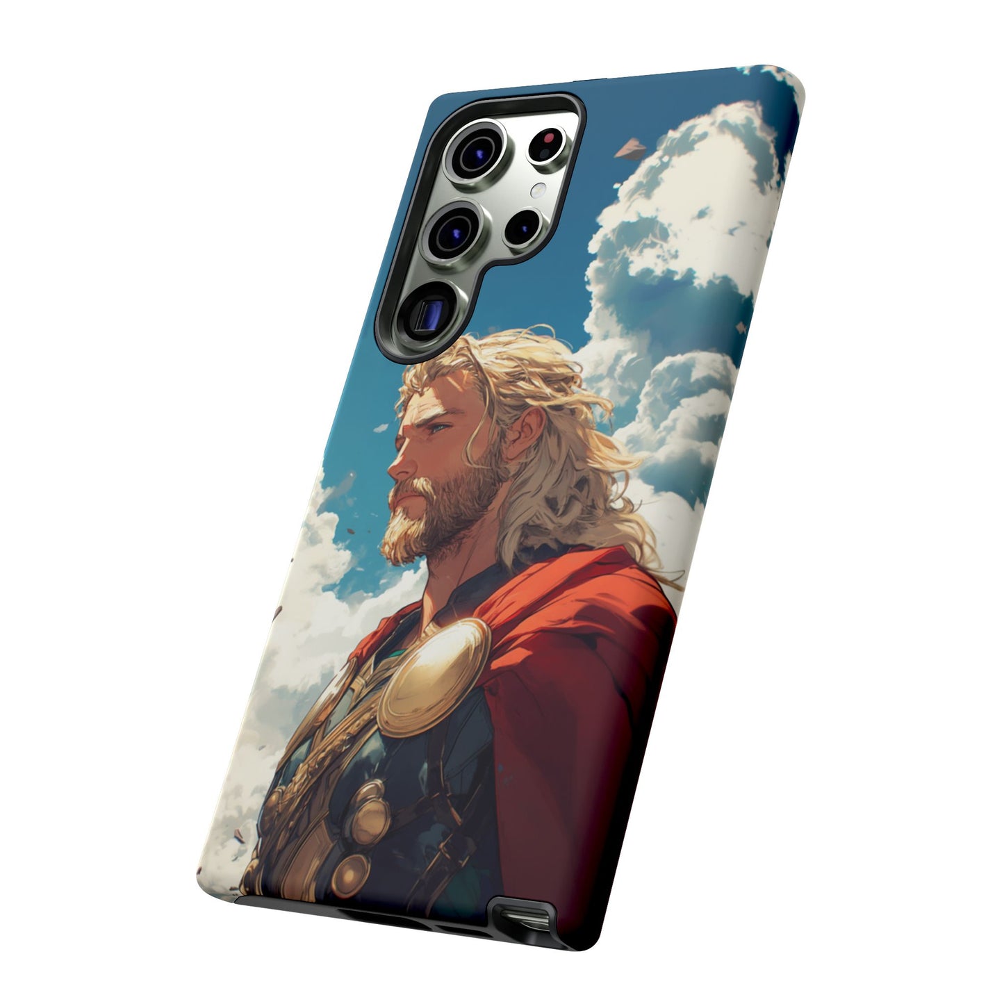 Celestial Protector: Anime-Style Thor Phone Case - iPhone, Google Pixel, Samsung