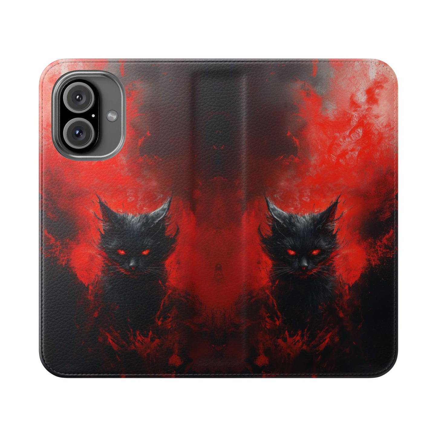 Fire Demon Black Cat - Wallet Flip Case