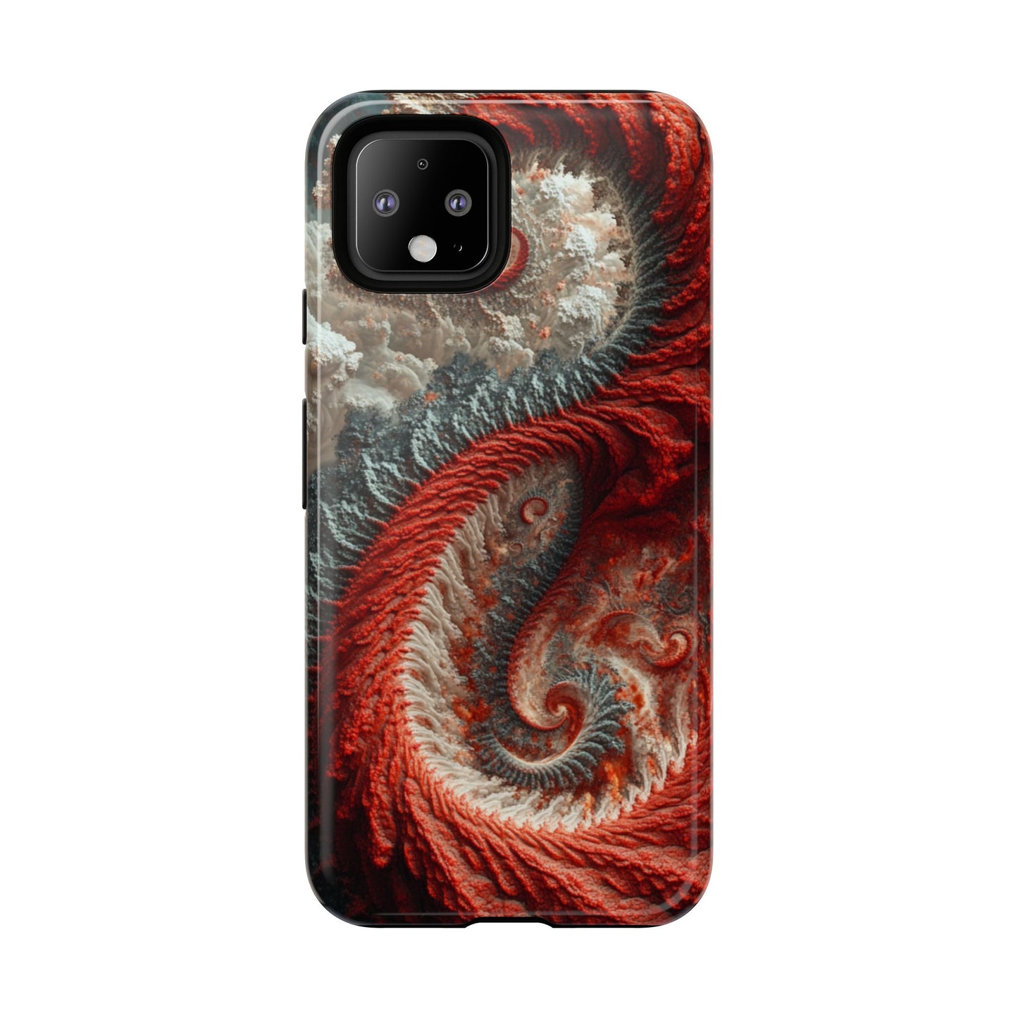 Crimson Spiral Fractal – Tough Google Pixel Case