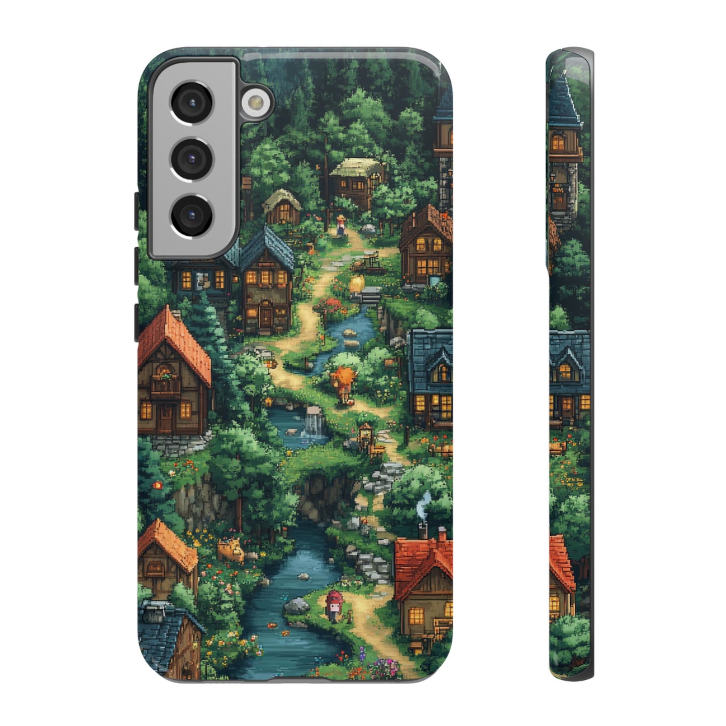 Enchanted Village: Pixel Paradise Phone Case - iPhone, Google Pixel, Samsung Galaxy