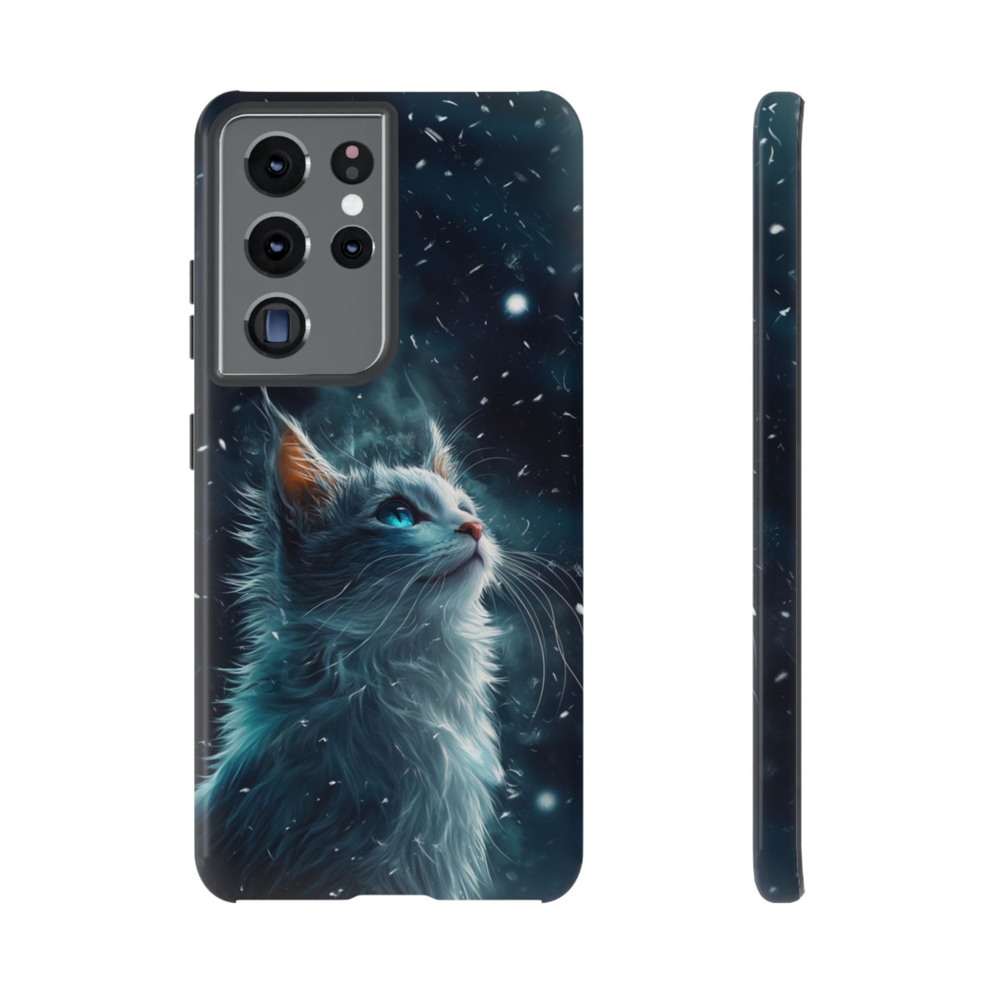 Ethereal Gaze White Cat Phone Case - iPhone, Google Pixel, Samsung Galaxy