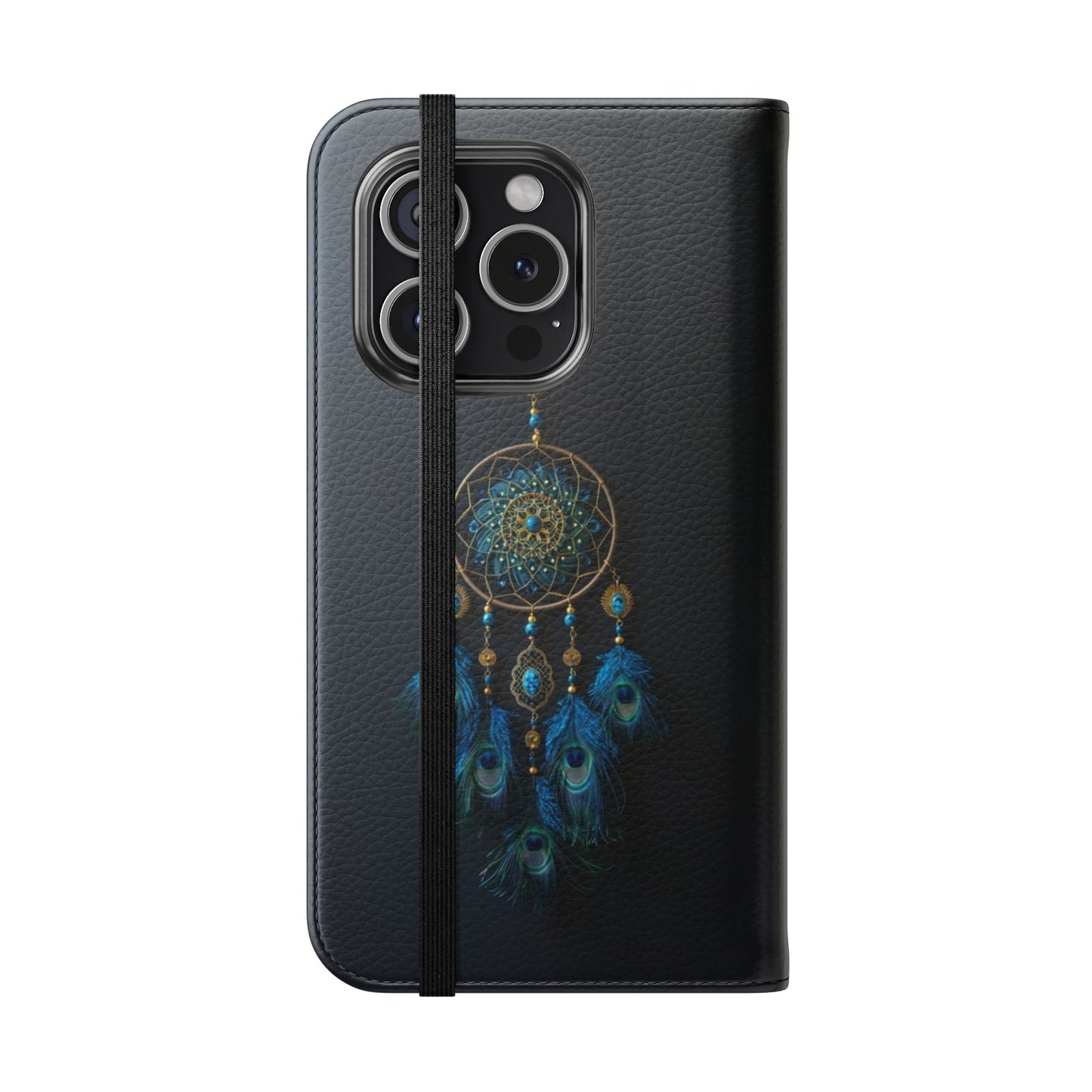 Peacock Feather Dreamcatcher - Wallet Flip Case